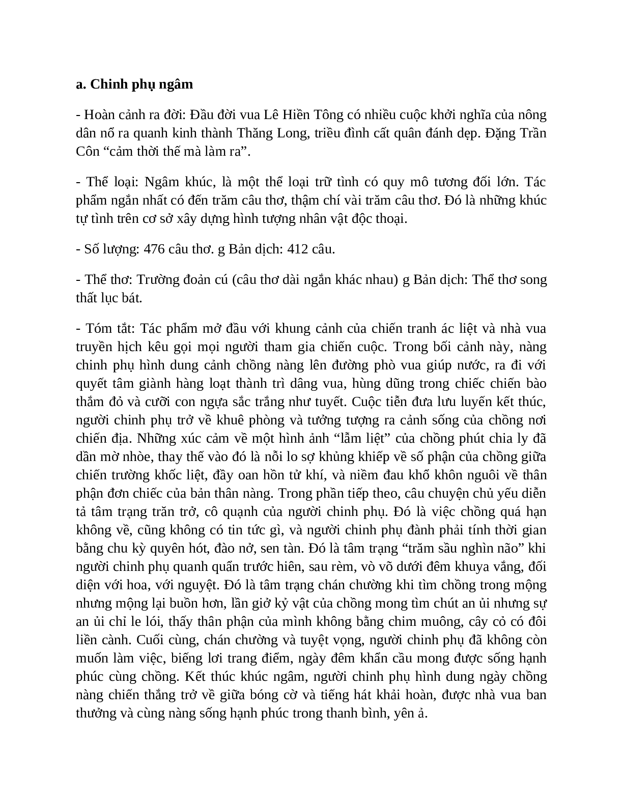 Tình cảnh lẻ loi của người chinh phụ - Tác giả tác phẩm – Ngữ văn lớp 10 (trang 3)