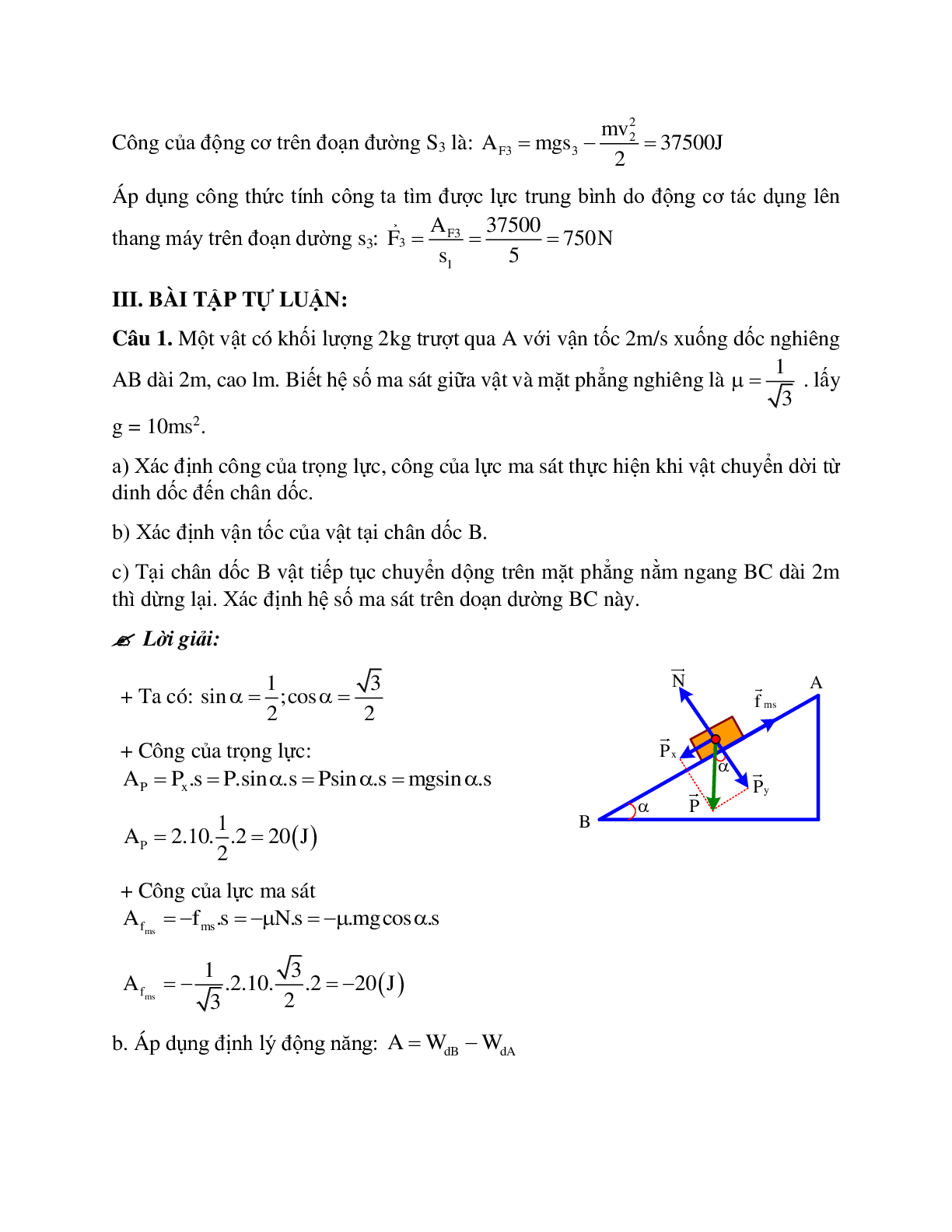 Bài tập về động năng - Định lý biến thiên động năng có lời giải chi tiết (trang 4)
