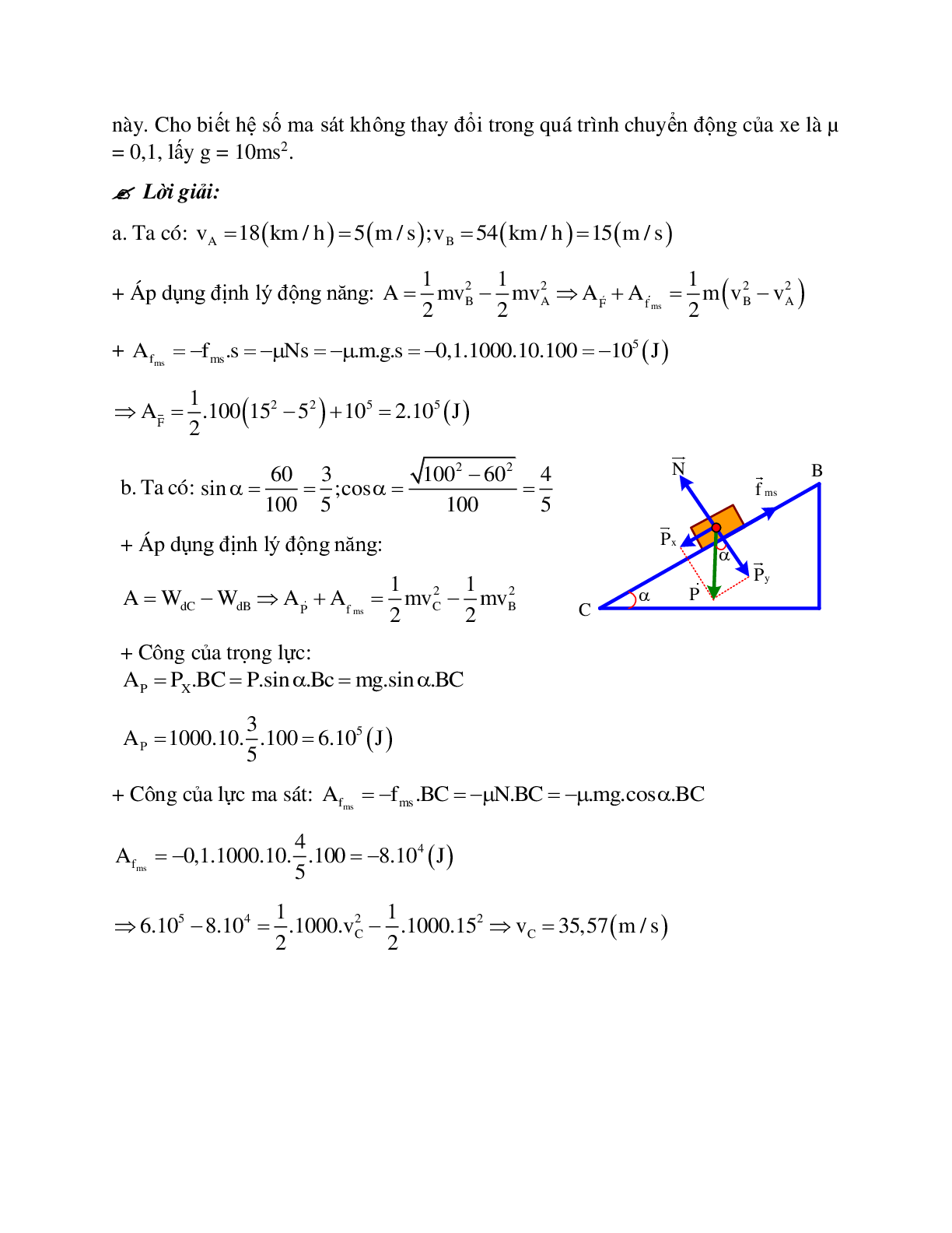 Bài tập về động năng - Định lý biến thiên động năng có lời giải chi tiết (trang 8)