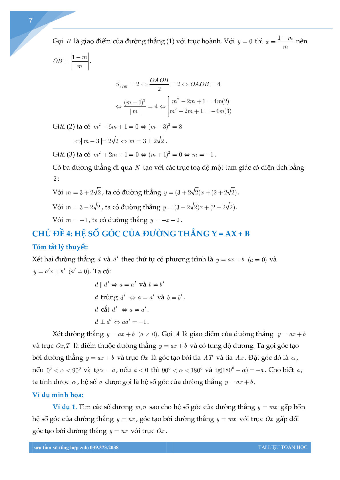 Chuyên đề hàm số bồi dưỡng học sinh giỏi toán THCS (trang 6)