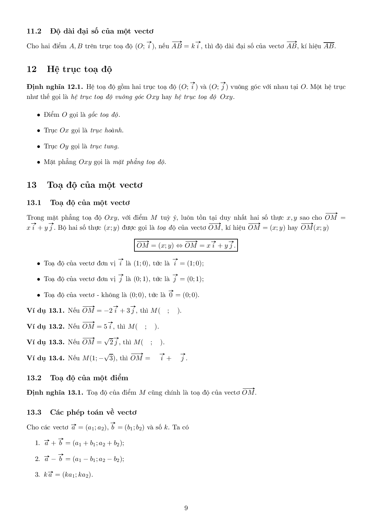 Những bài tập hay về vecto và ứng dụng trong hình học phẳng với lời giải chi tiết (trang 9)