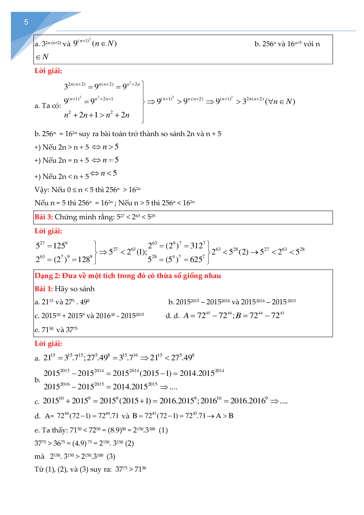 Chuyên đề lũy thừa với số mũ tự nhiên hay nhất (trang 5)