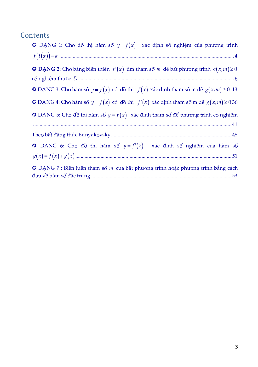 Chuyên đề giải và biện luận phương trình và bất phương trình dựa vào hàm số (trang 1)
