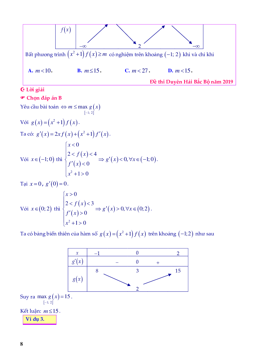 Chuyên đề giải và biện luận phương trình và bất phương trình dựa vào hàm số (trang 6)