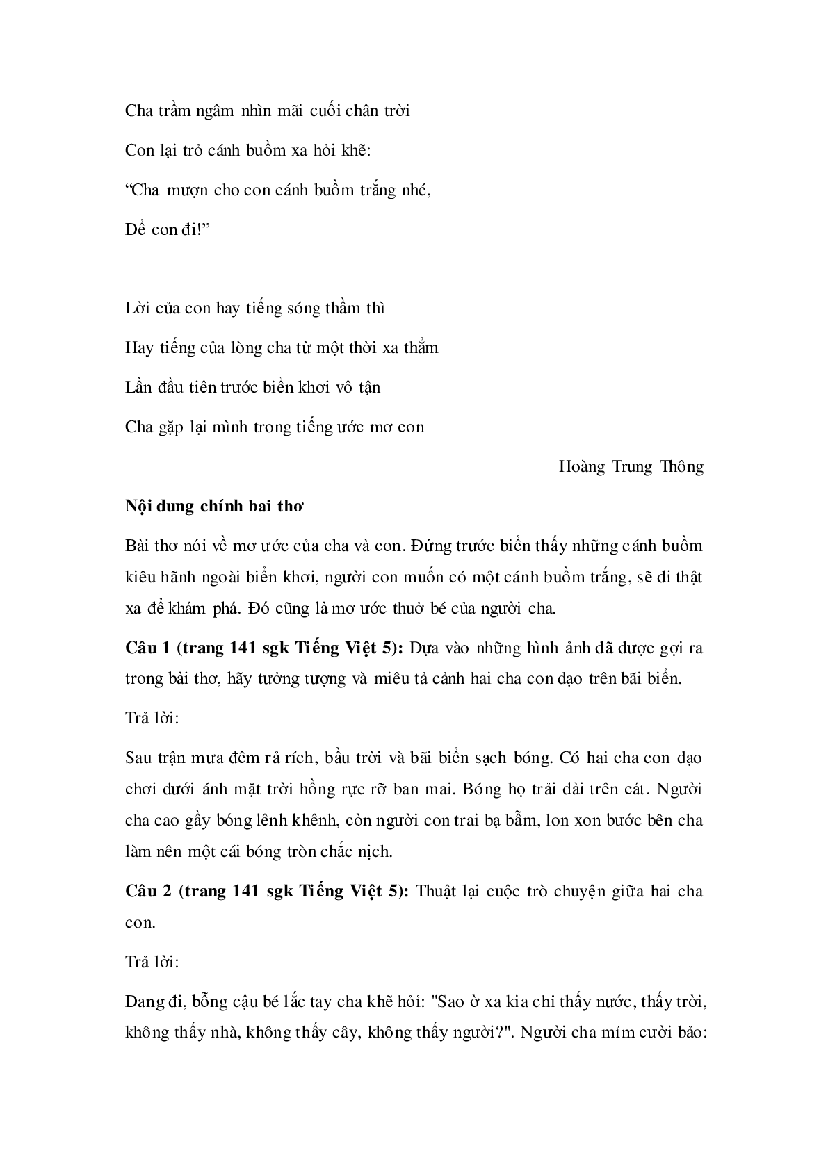 Soạn Tiếng Việt lớp 5: Tập đọc: Những cánh buồm mới nhất (trang 2)
