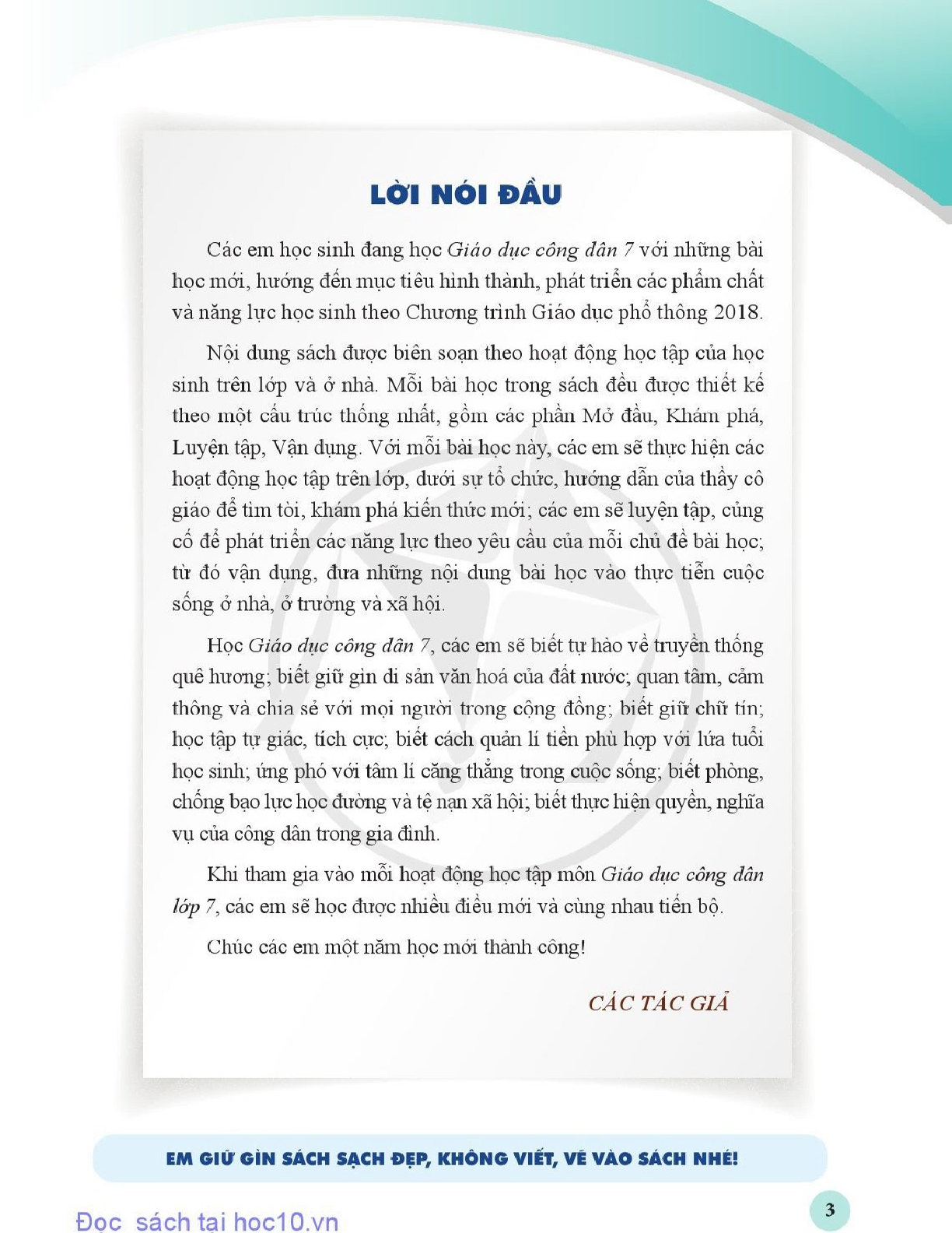 Giáo dục công dân lớp 7 Cánh diều pdf (trang 4)