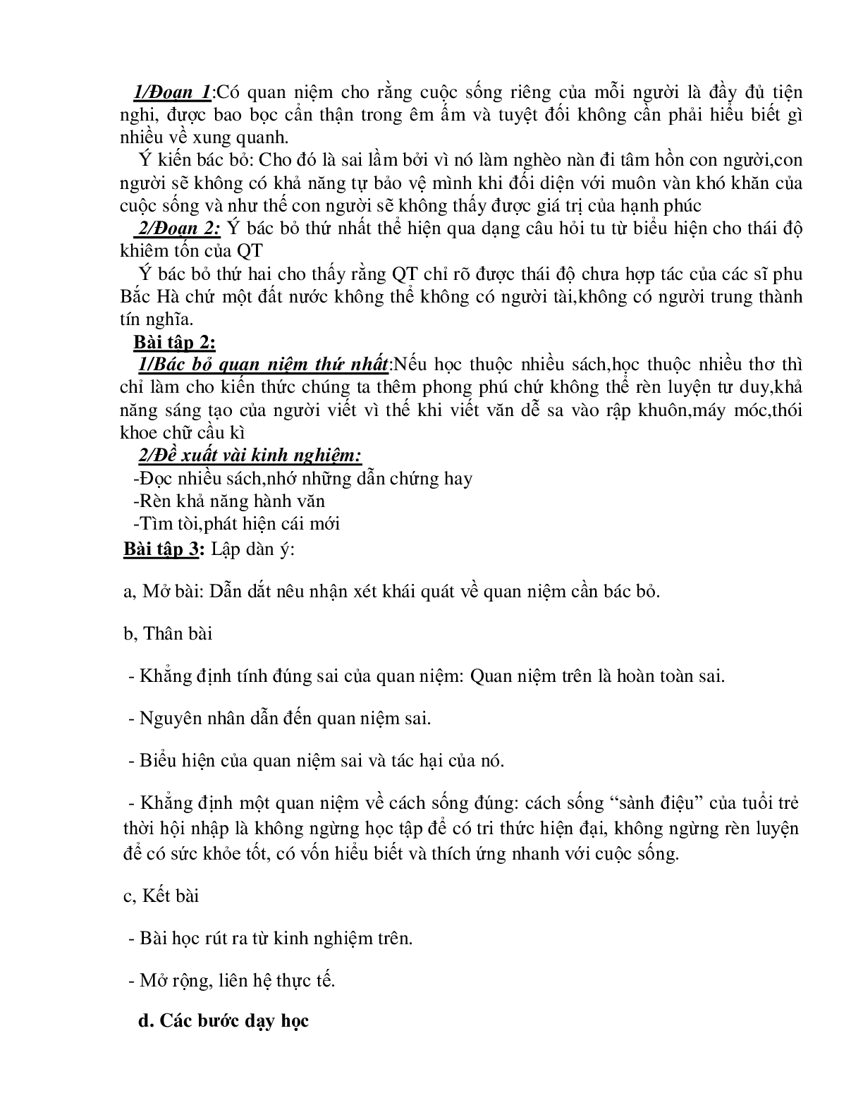 Giáo án Ngữ Văn 11: Tiết  85 Luyện tập thao tác lập luận bác bỏ mới nhất (trang 4)