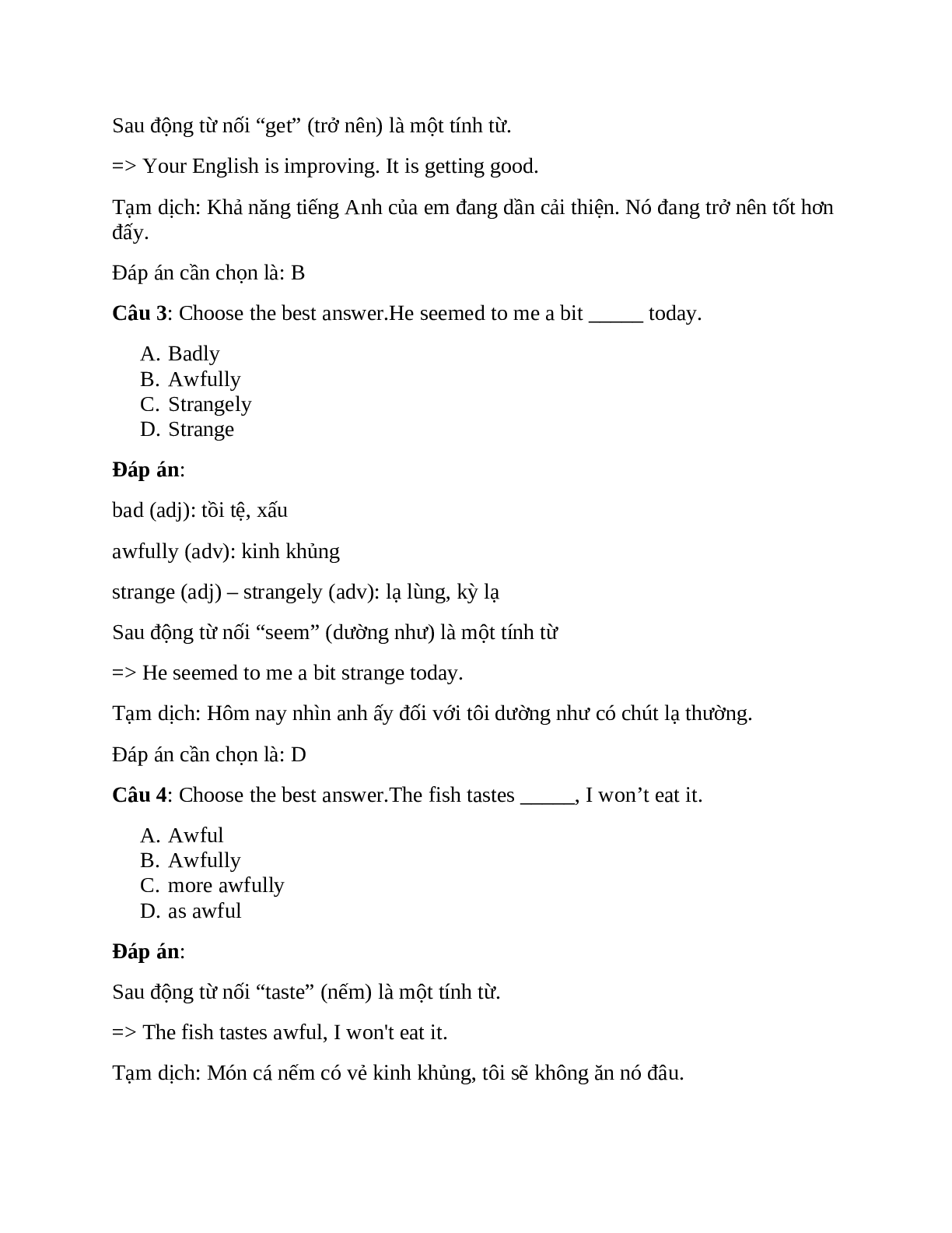 22 câu Trắc nghiệm Tiếng Anh lớp 11 Unit 2 có đáp án năm 2023 (trang 7)