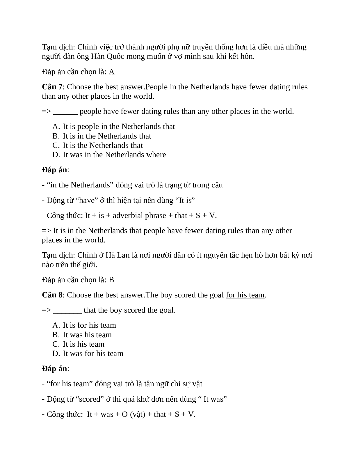 22 câu Trắc nghiệm Tiếng Anh lớp 11 Unit 2 có đáp án năm 2023 (trang 9)