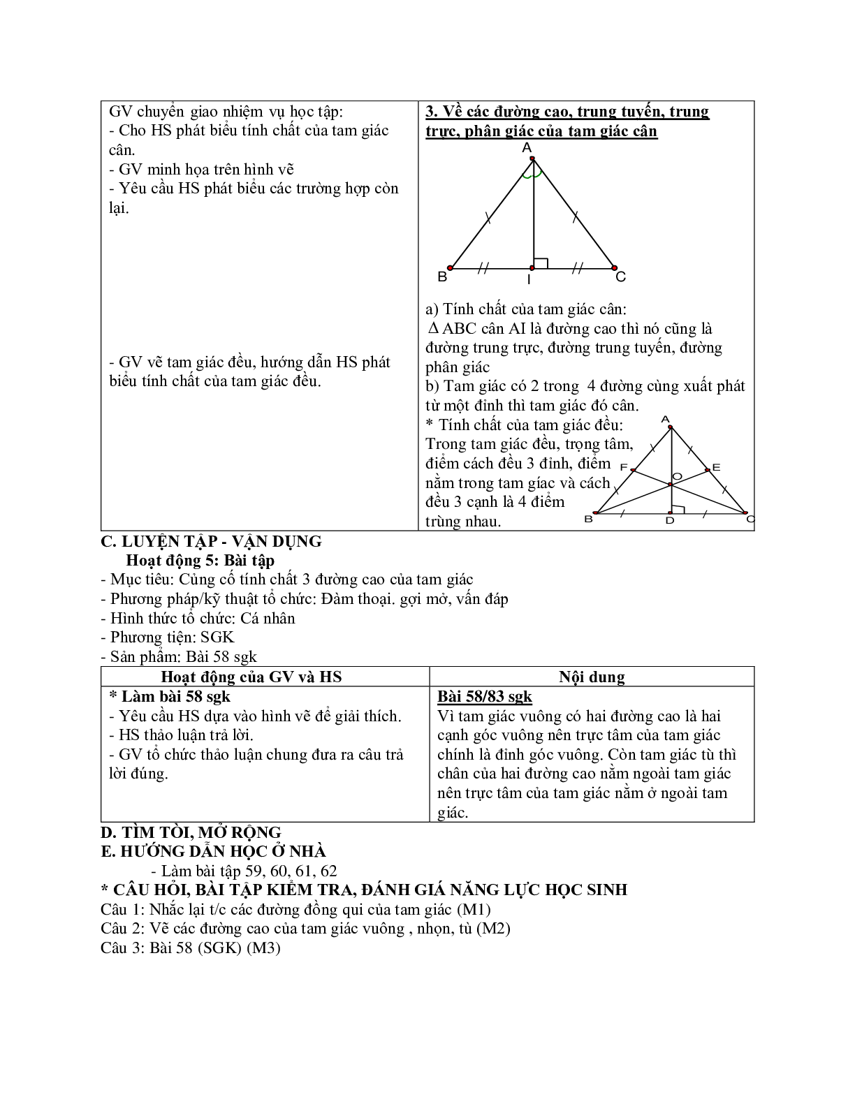Giáo án Toán học 7 bài 9: Tính chất ba đường cao của tam giác mới nhất (trang 3)