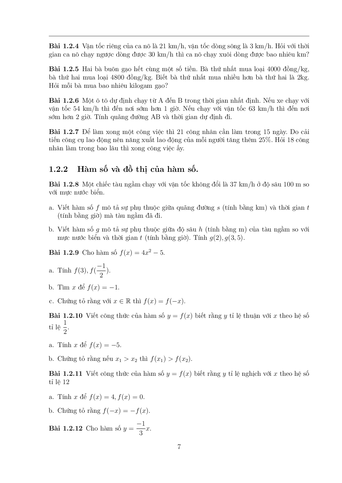 108 Bài toán chọn lọc Toán 7 có đáp án (trang 6)