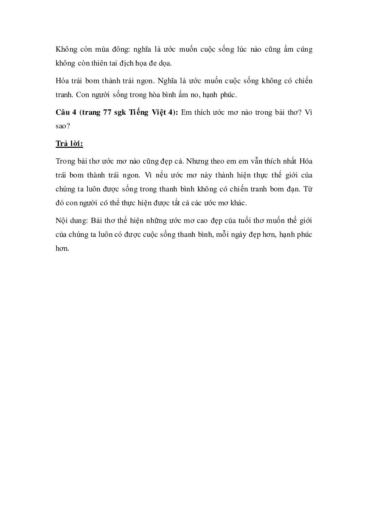 Soạn Tiếng Việt lớp 4: Tập đọc: Nếu chúng mình có phép lạ mới nhất (trang 3)
