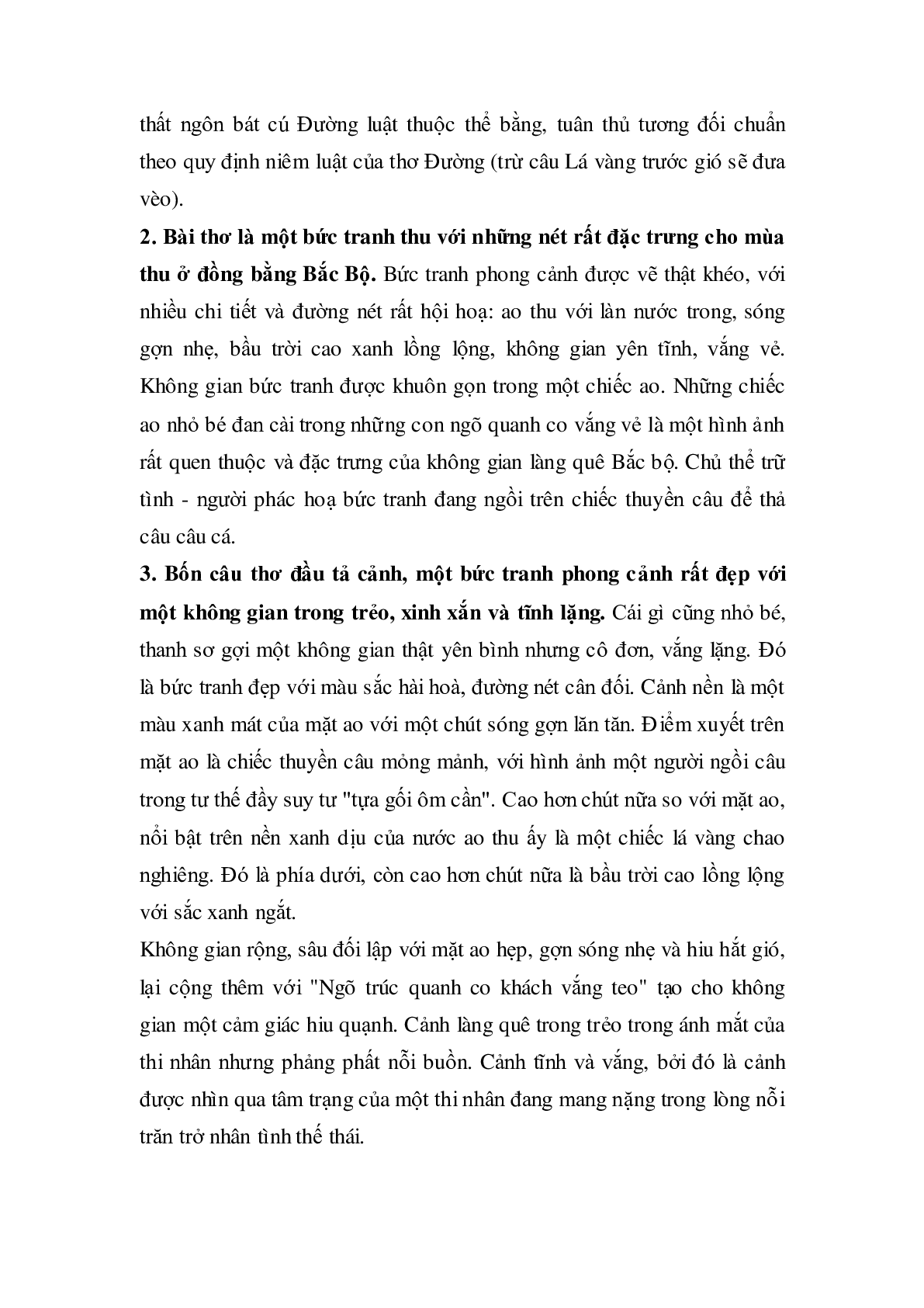 Soạn bài Thu điếu - ngắn nhất Soạn văn 11 (trang 2)