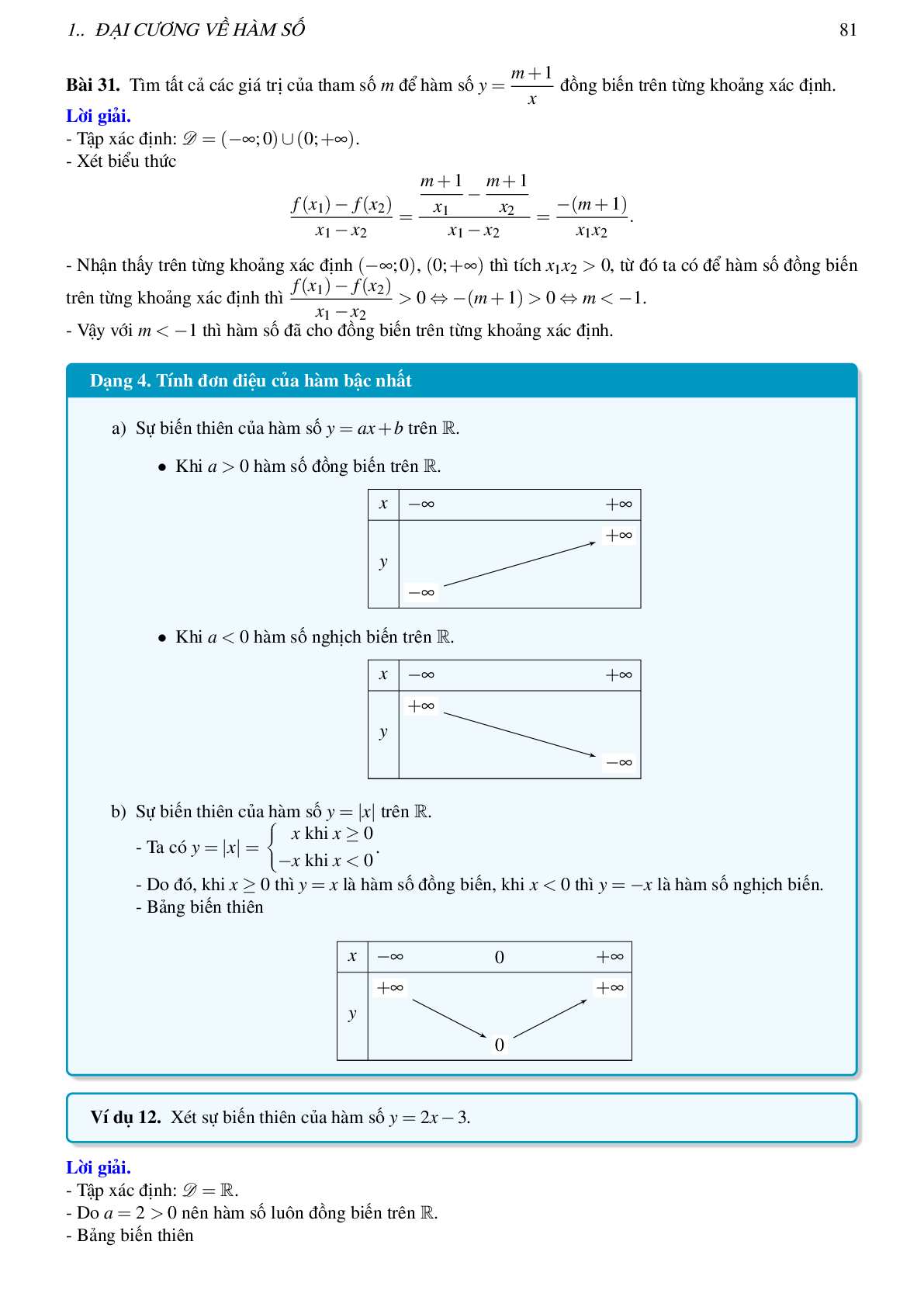Lý thuyết, các dạng toán và bài tập về hàm số bậc nhất và bậc hai (trang 9)
