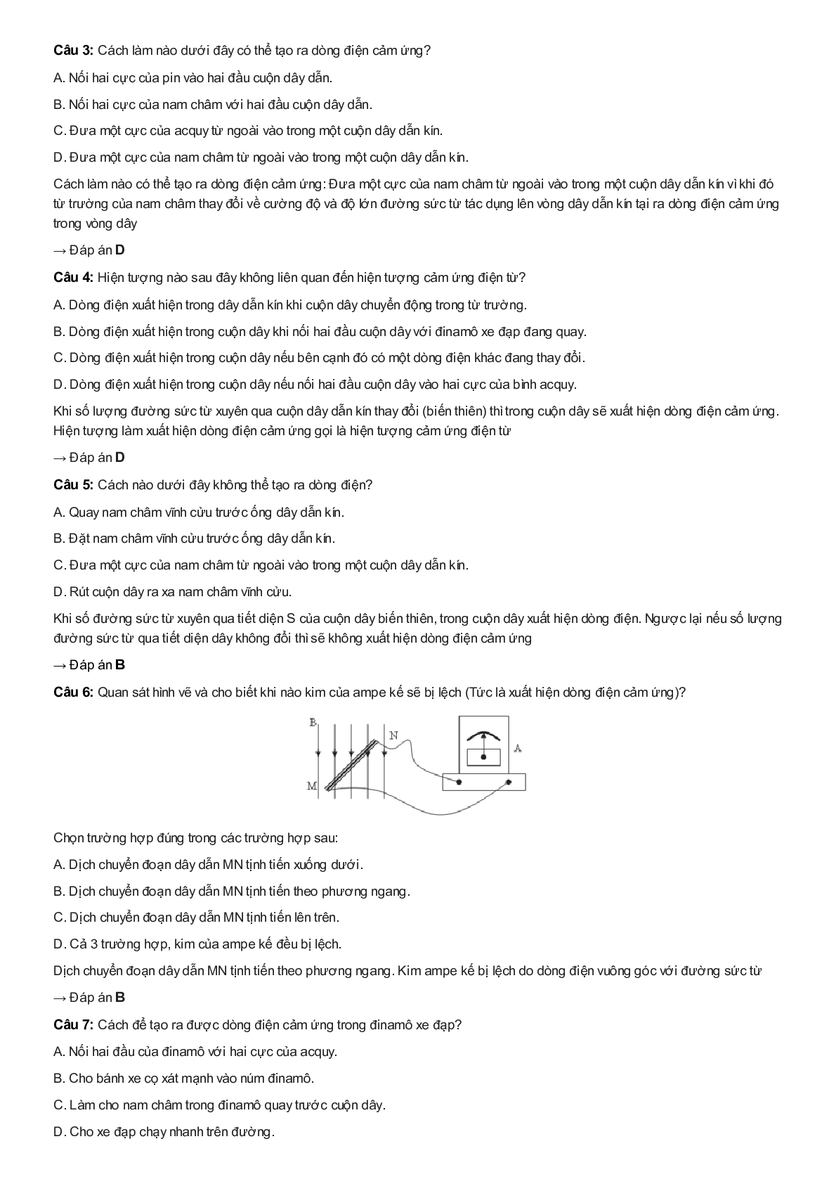 Chuyên đề Vật lý 9: Hiện tượng cảm ứng điện từ (trang 2)