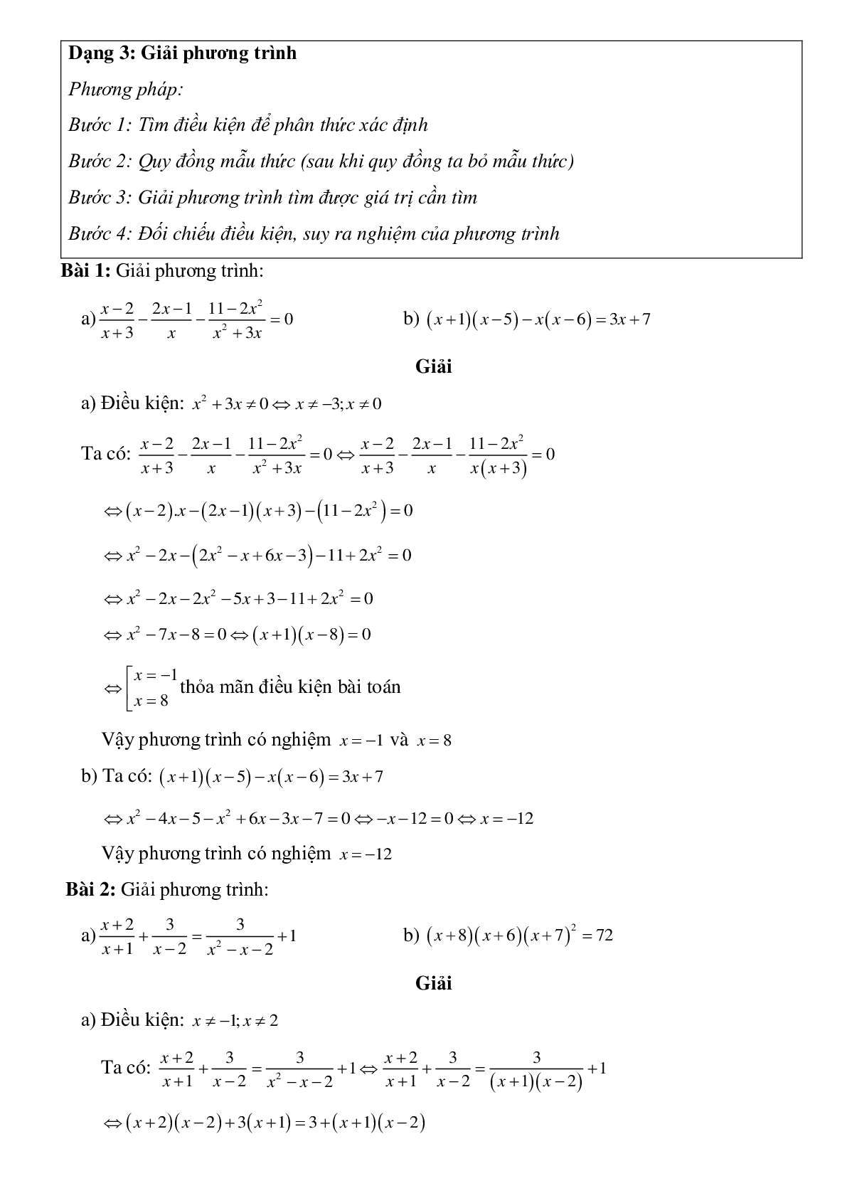 50 Bài tập Biến đổi các biểu thức hữu tỉ - Giá trị của phân thức thường gặp (có đáp án)- Toán 8 (trang 5)