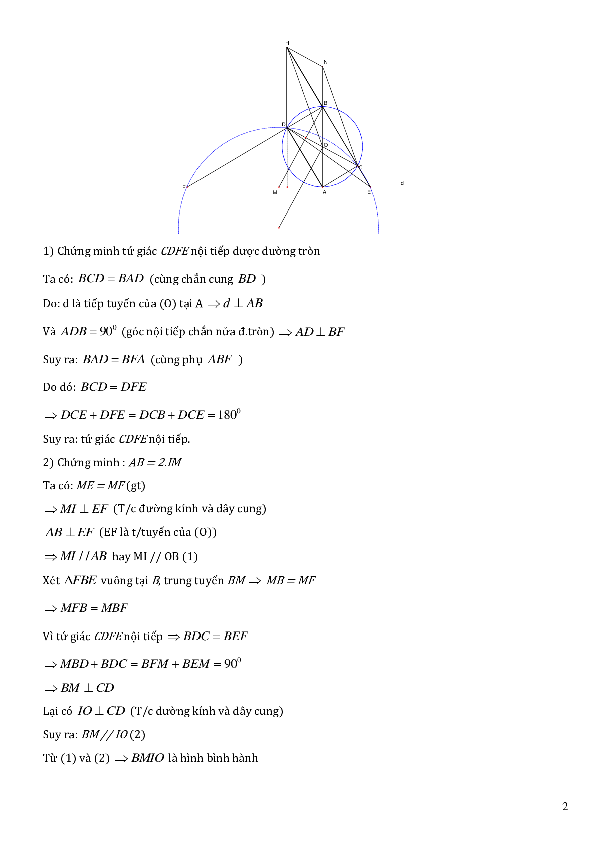 Các bài toán hình học trong đề thi học sinh giỏi toán lớp 9 (trang 2)