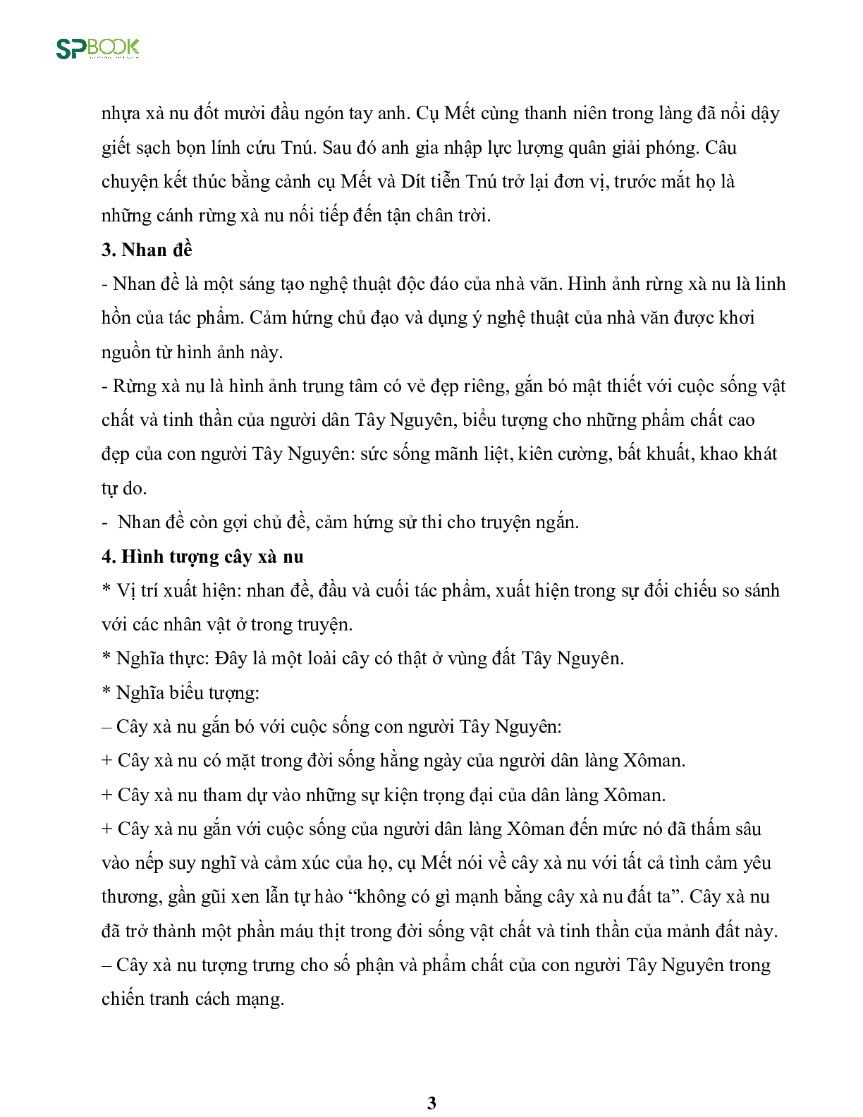 Kiến thức cơ bản và những dạng đề thi về bài Rừng xà nu - Nguyễn Trung Thành Ngữ văn 12 (trang 3)