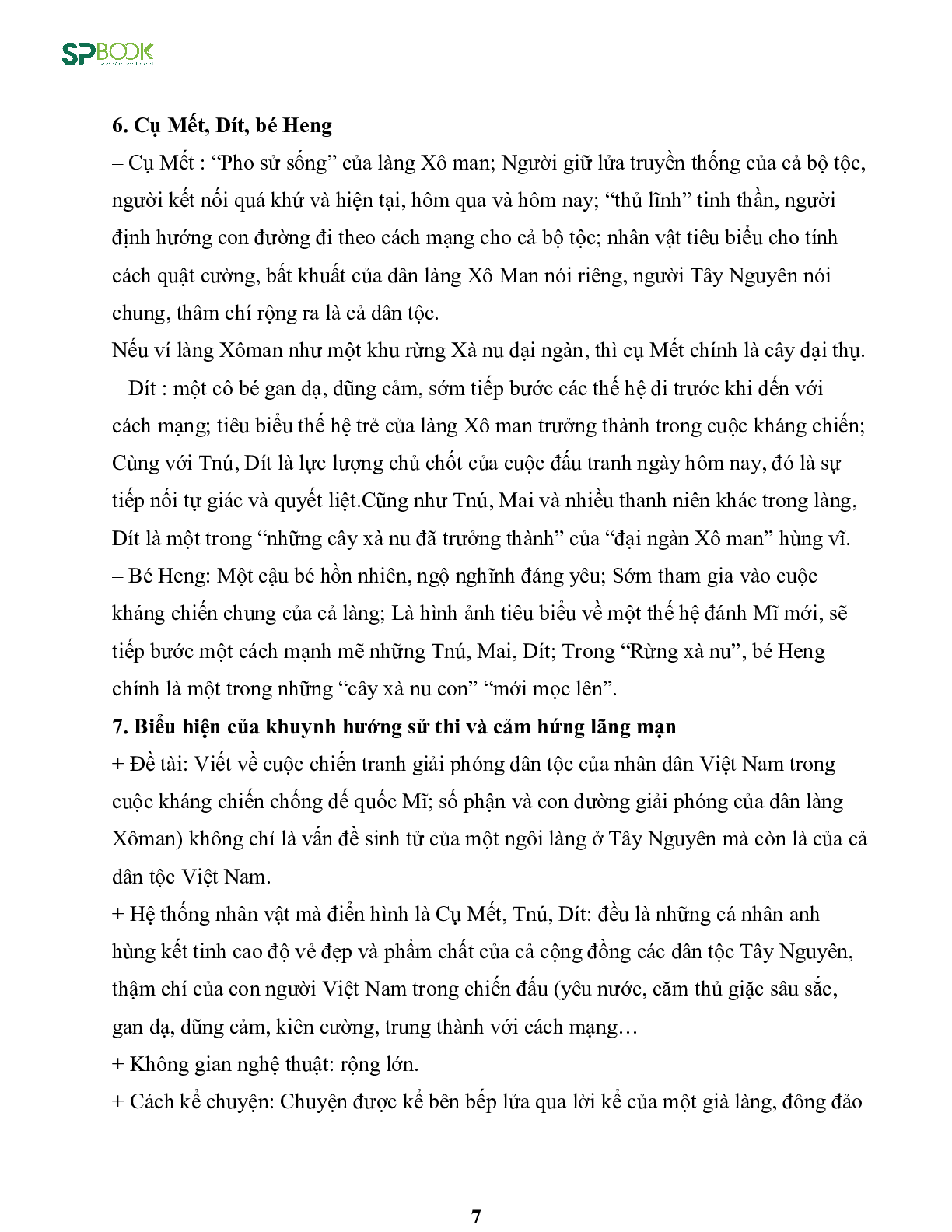 Kiến thức cơ bản và những dạng đề thi về bài Rừng xà nu - Nguyễn Trung Thành Ngữ văn 12 (trang 7)