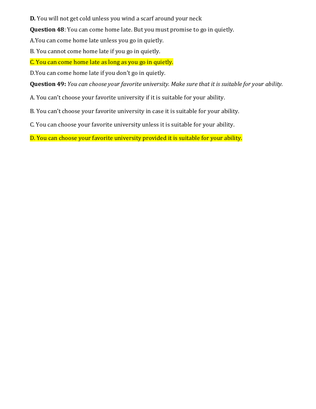 Chuyên đề: Câu điều kiện môn Tiếng Anh ôn thi THPTQG (trang 6)
