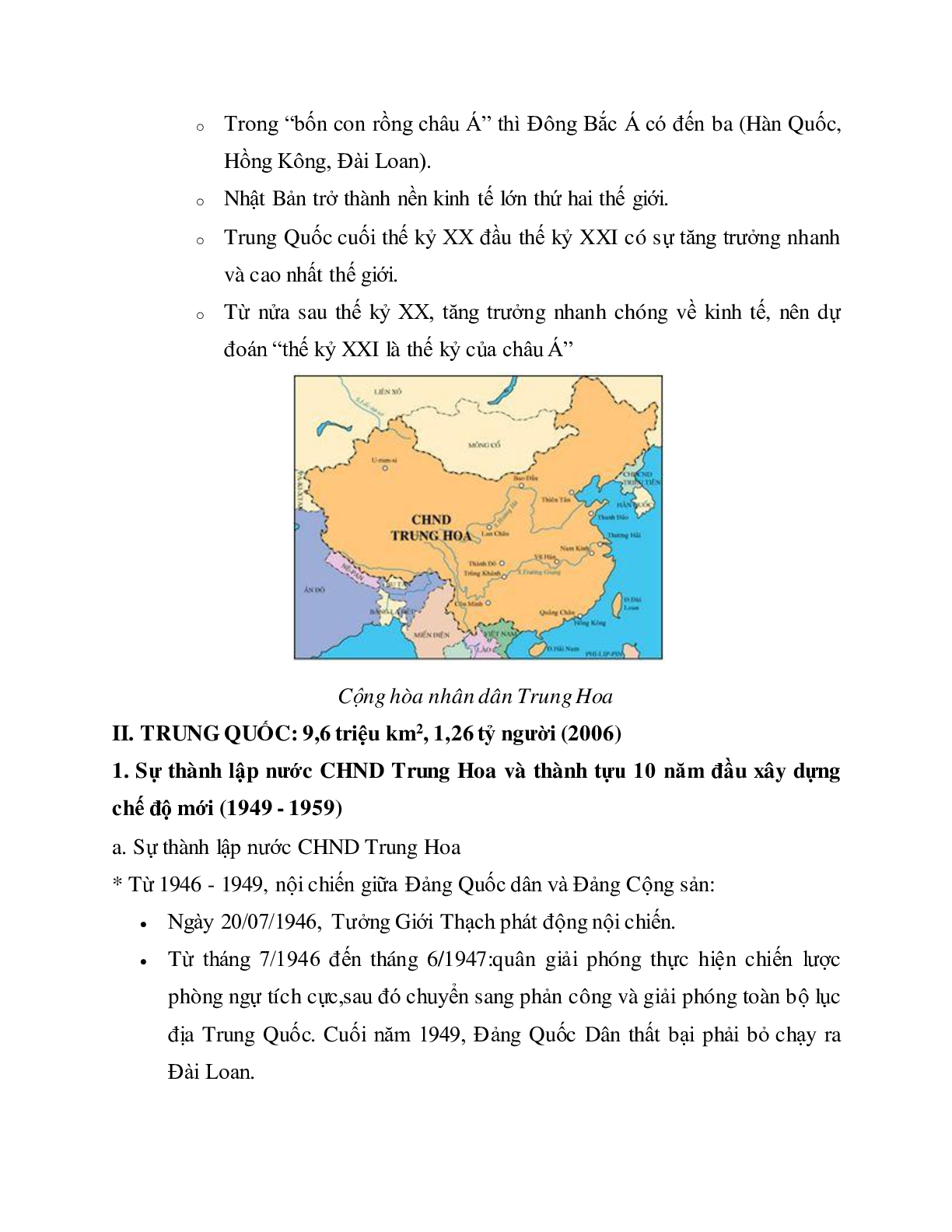 Lý thuyết môn Lịch sử 12 - bài 3: Các nước Đông Bắc Á mới nhất (trang 2)