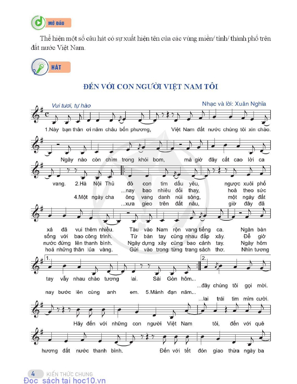 Âm nhạc lớp 10 Cánh diều pdf (trang 5)