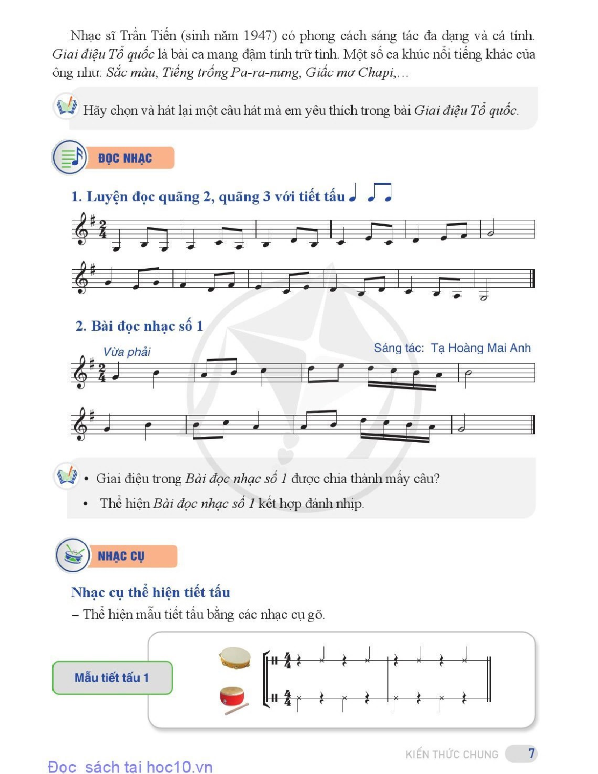 Âm nhạc lớp 10 Cánh diều pdf (trang 8)