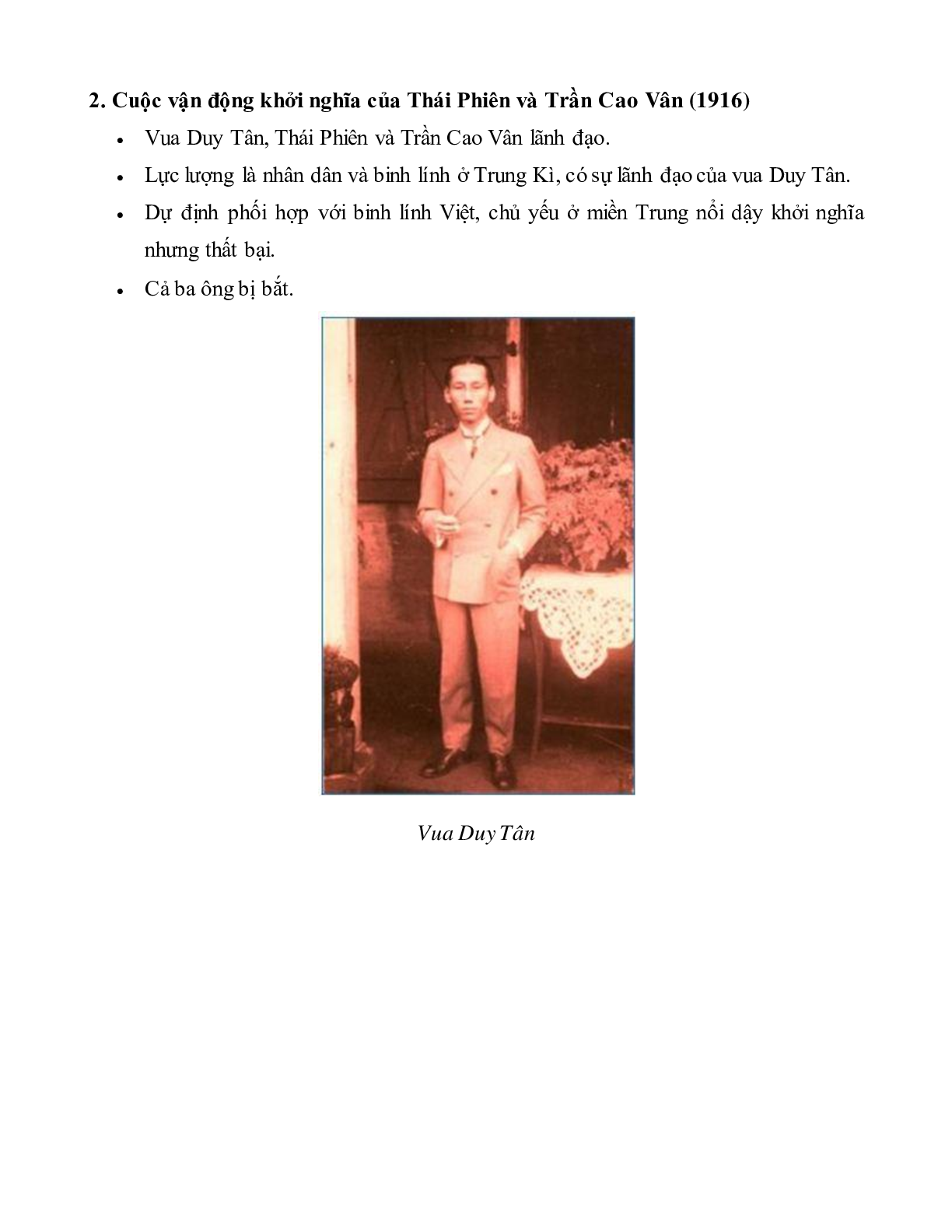 Lý thuyết Lịch sử 11: Bài 24:  Việt Nam trong những năm chiến tranh thế giới thứ nhất (1914 - 1918) mới nhất (trang 3)