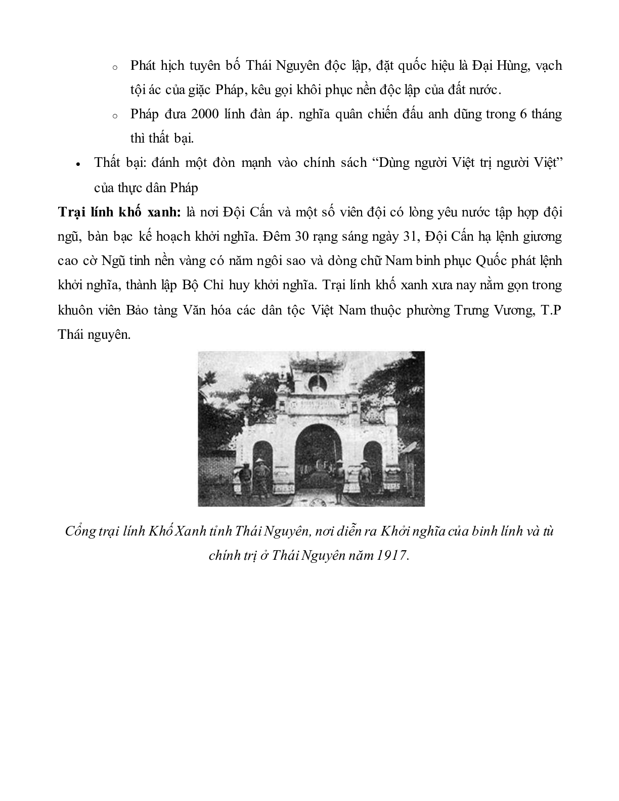 Lý thuyết Lịch sử 11: Bài 24:  Việt Nam trong những năm chiến tranh thế giới thứ nhất (1914 - 1918) mới nhất (trang 6)