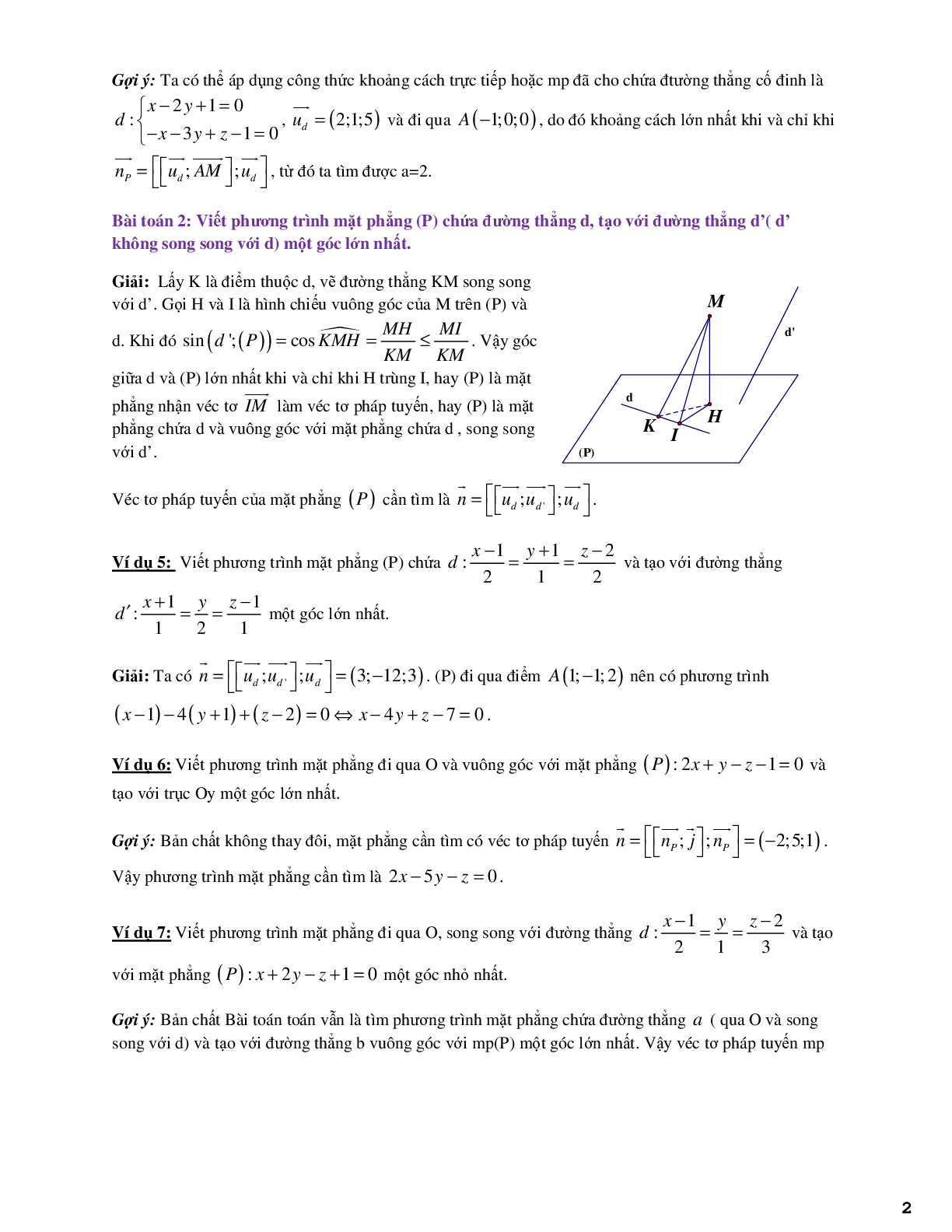 Chuyên đề hiểu rõ bản chất hình học của bài toán cực trị tọa độ không gian (trang 2)
