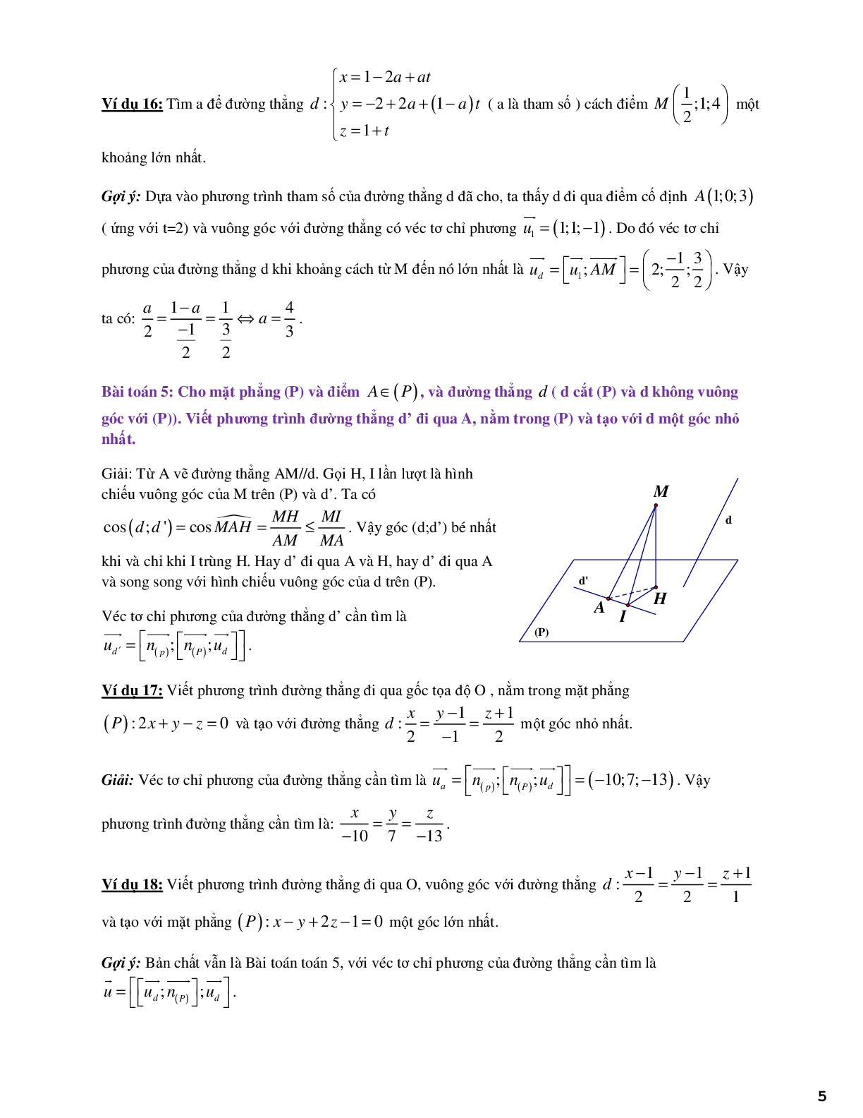 Chuyên đề hiểu rõ bản chất hình học của bài toán cực trị tọa độ không gian (trang 5)