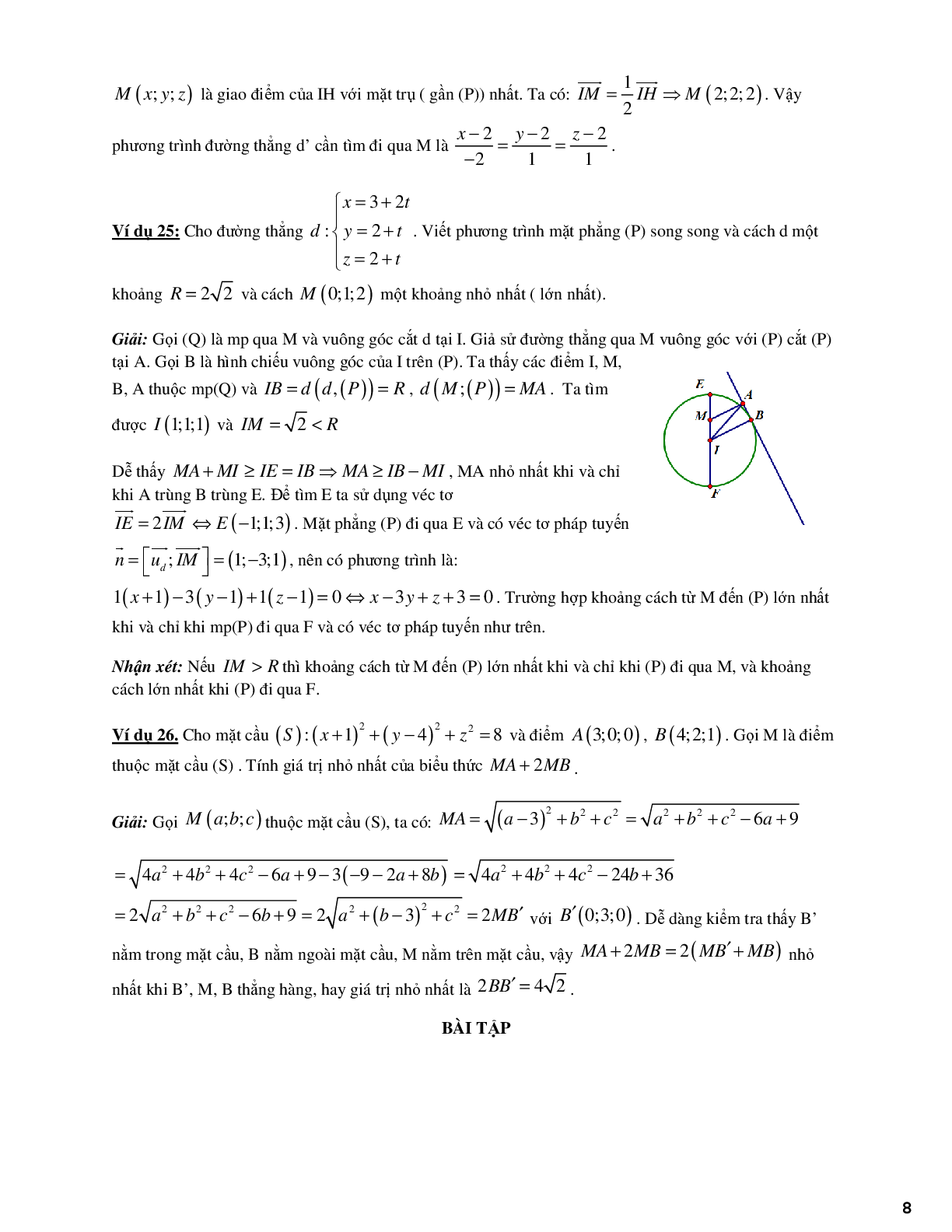 Chuyên đề hiểu rõ bản chất hình học của bài toán cực trị tọa độ không gian (trang 8)