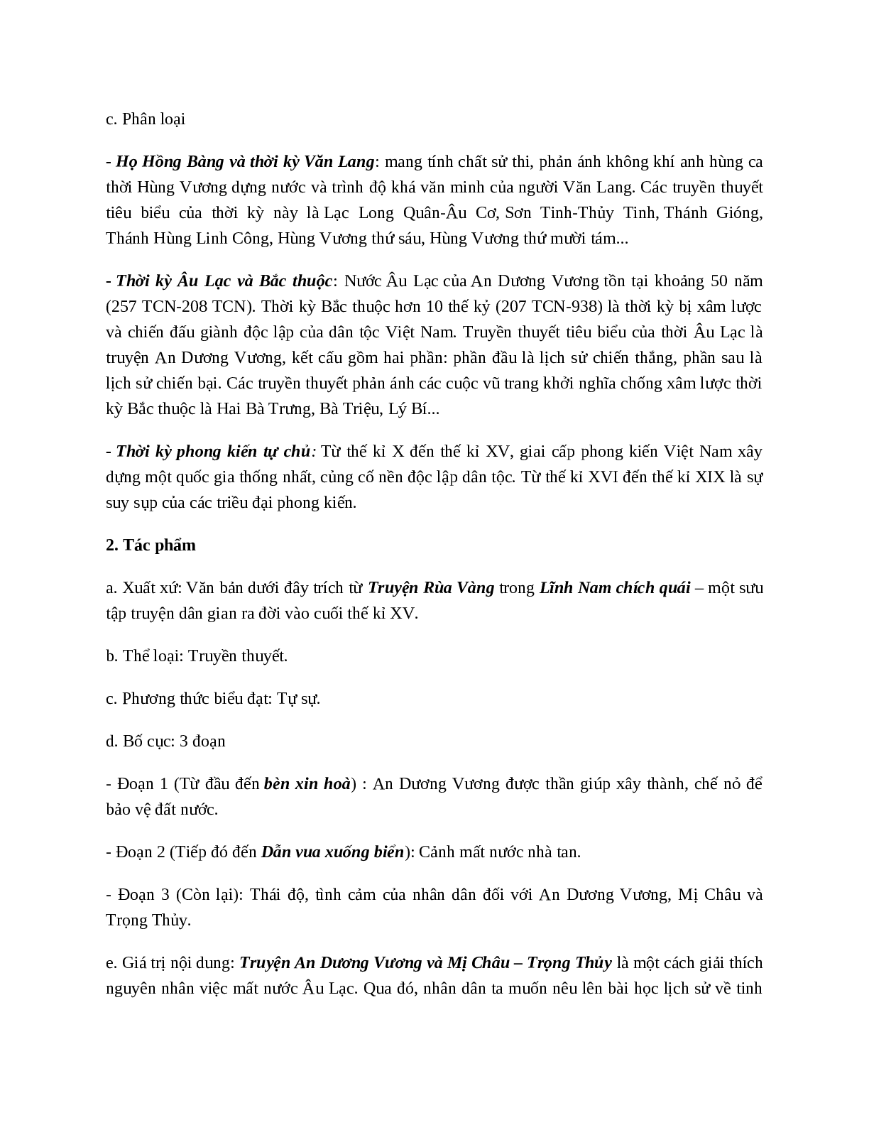 Truyện An Dương Vương và Mị Châu - Trọng Thủy - Tác giả tác phẩm - Ngữ văn lớp 10 (trang 2)