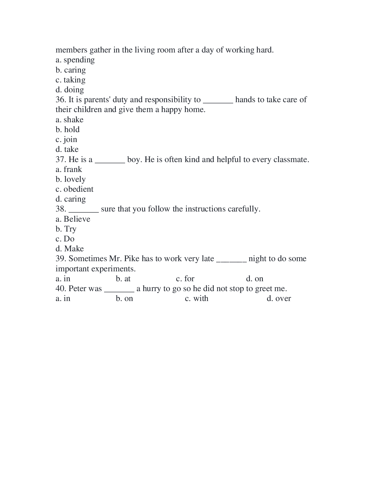 40 Bài tập trắc nghiệm Unit 1 Tiếng anh 12 chọn lọc 2023 (trang 5)