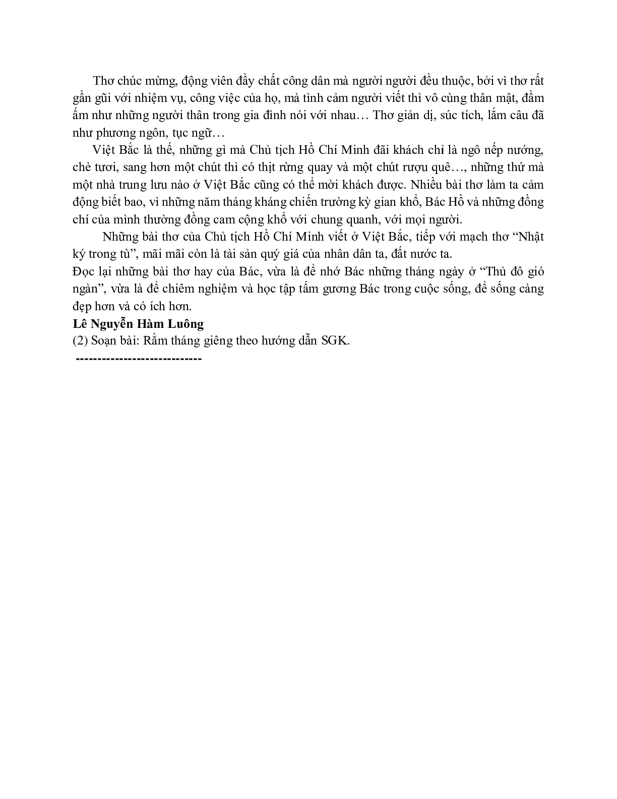 Giáo án ngữ văn lớp 7 Tuần 11 Tiết 44: Cảnh khuya mới nhất (trang 10)