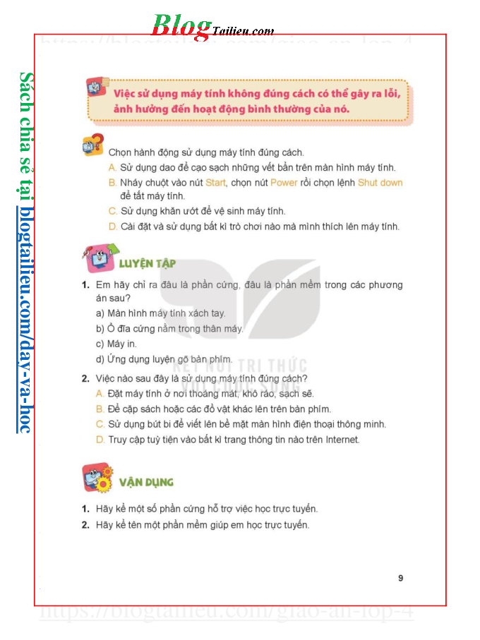 Tin học lớp 4 Kết nối tri thức pdf (trang 10)