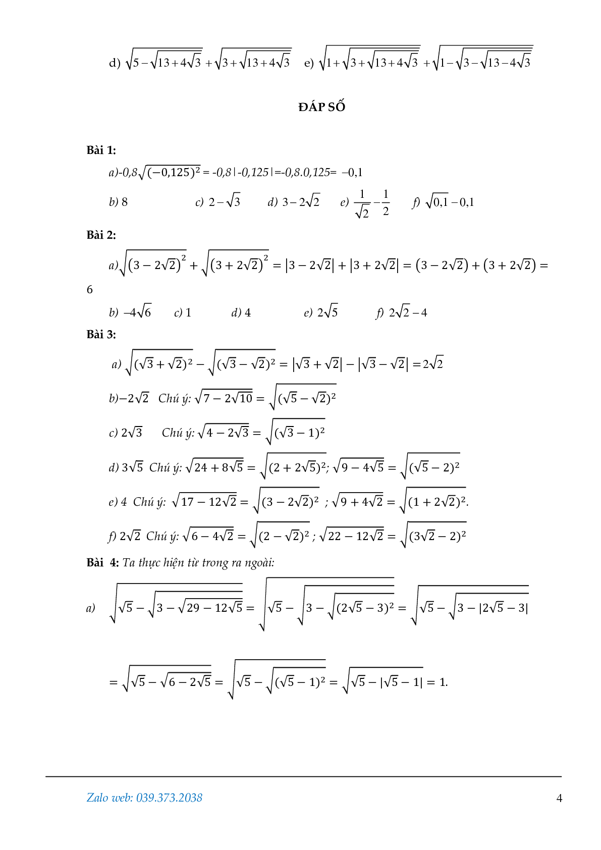 Các dạng toán đại số lớp 9 (trang 4)