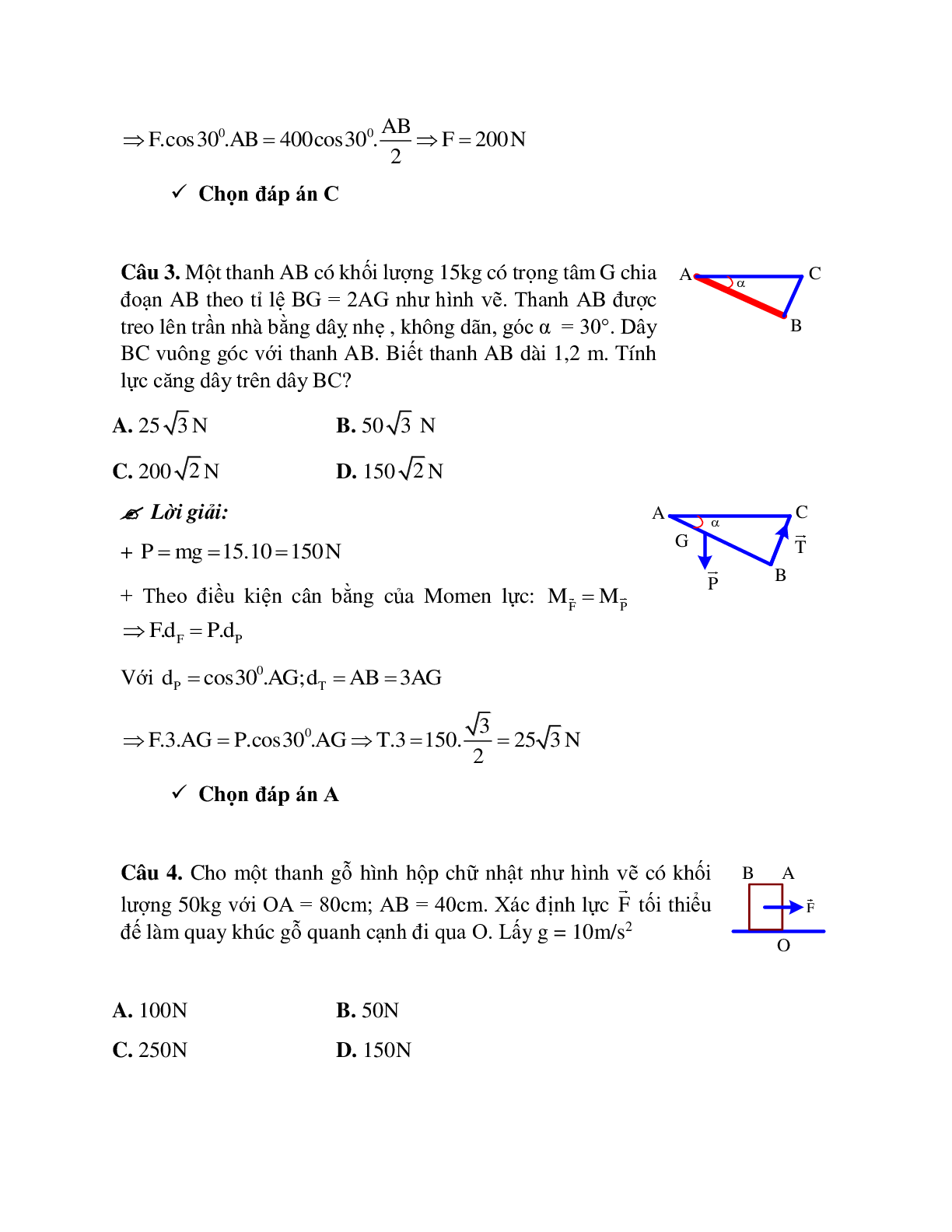 Phương pháp giải và bài tập về Bài toán về vật rắn có trục quay cố định (trang 6)