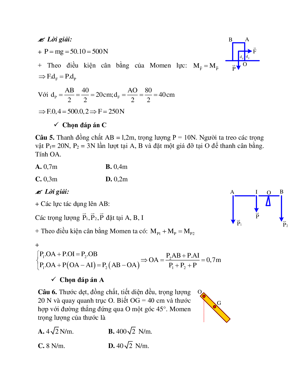 Phương pháp giải và bài tập về Bài toán về vật rắn có trục quay cố định (trang 7)