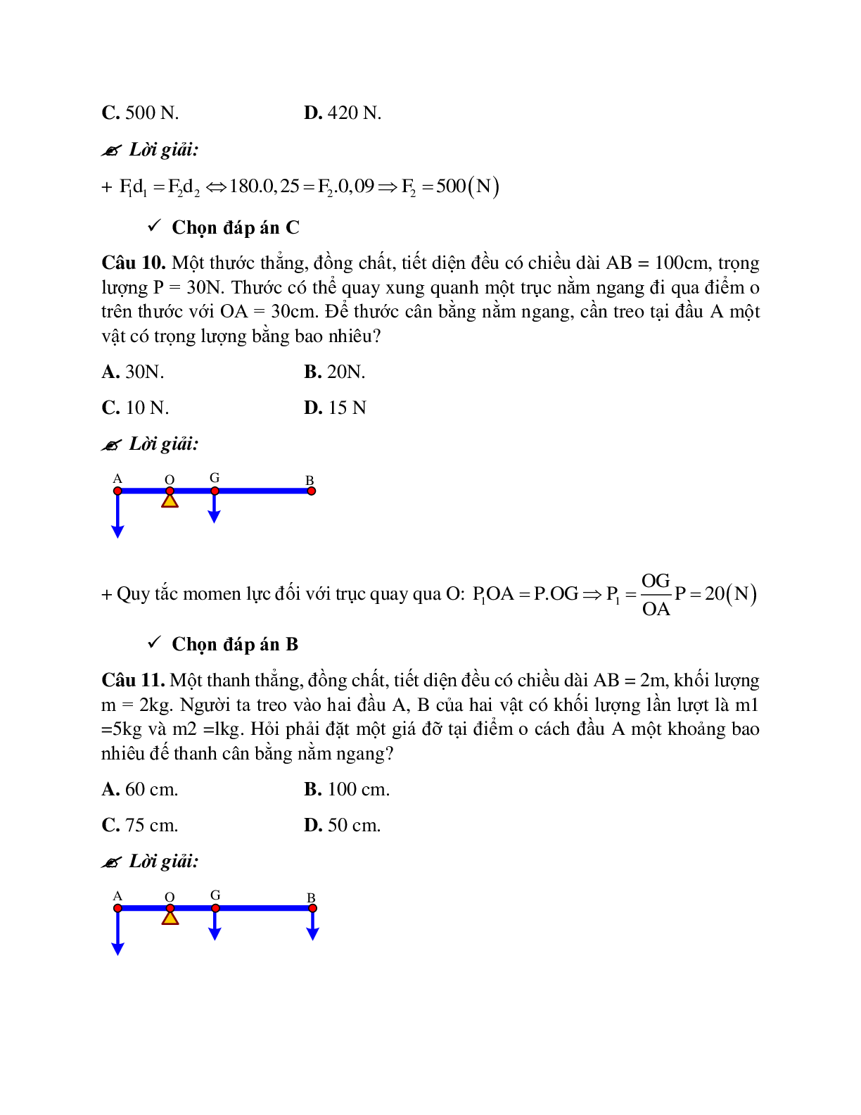 Phương pháp giải và bài tập về Bài toán về vật rắn có trục quay cố định (trang 9)