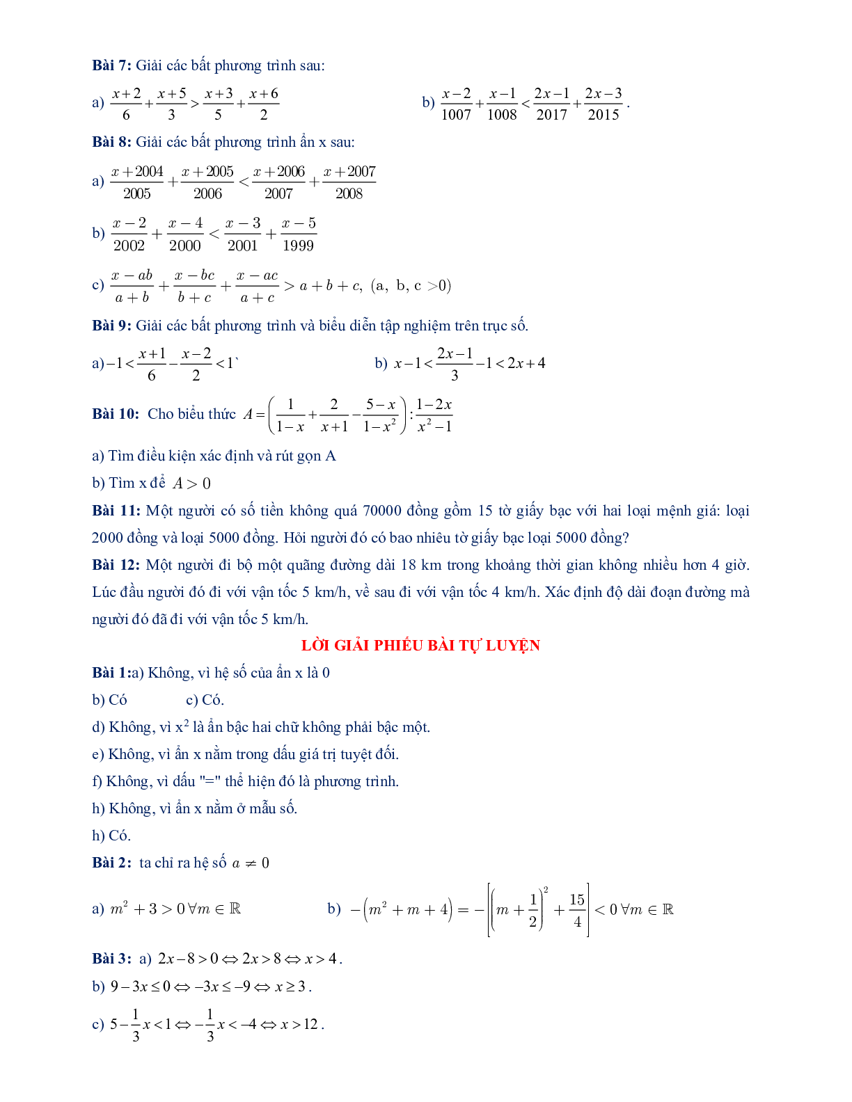 Chuyên đề bất phương trình bậc nhất một ẩn 2023 - Toán 8 (trang 10)