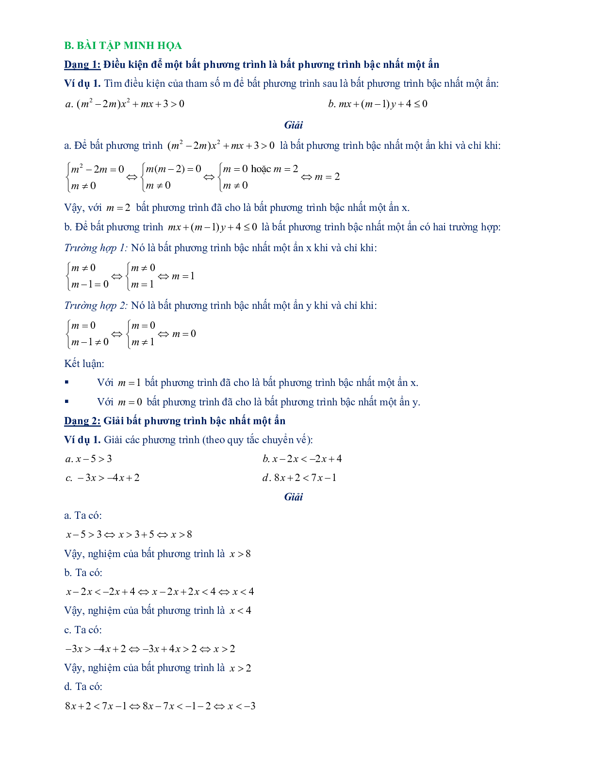 Chuyên đề bất phương trình bậc nhất một ẩn 2023 - Toán 8 (trang 4)