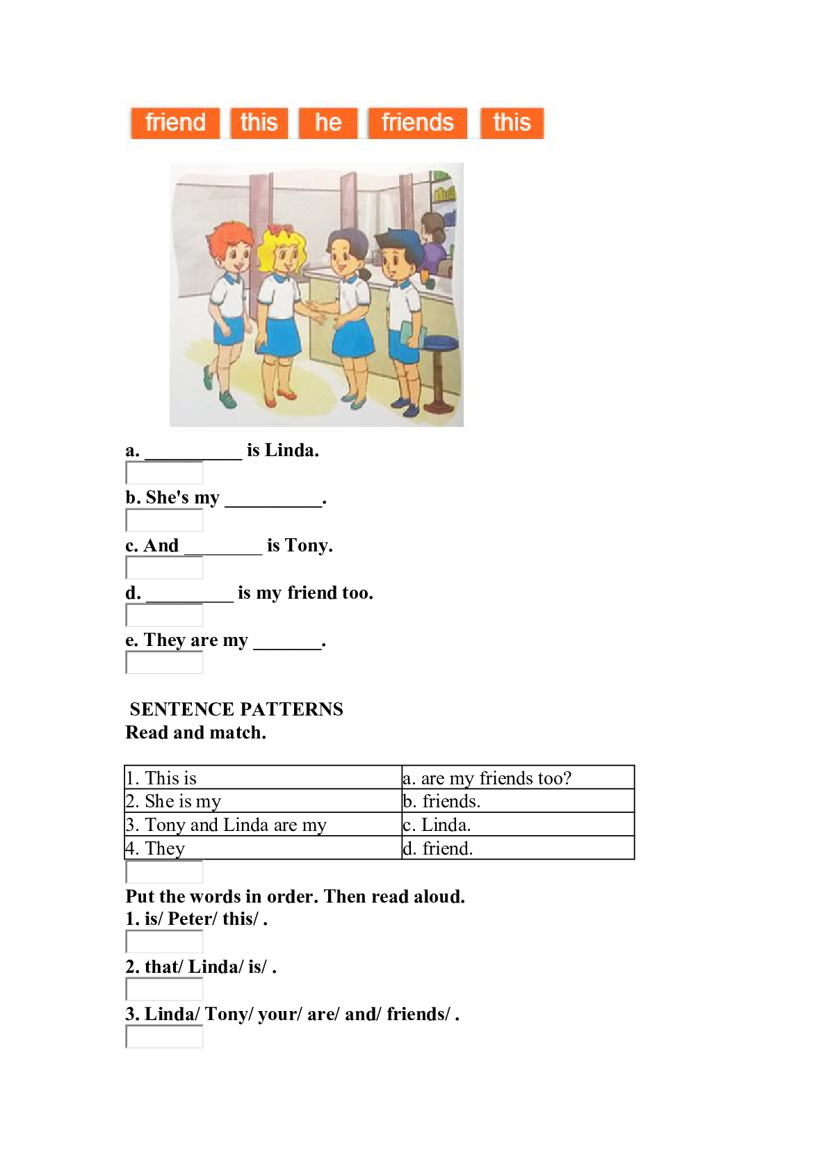 Bài tập môn Tiếng Anh lớp 3 theo từng bài (trang 8)
