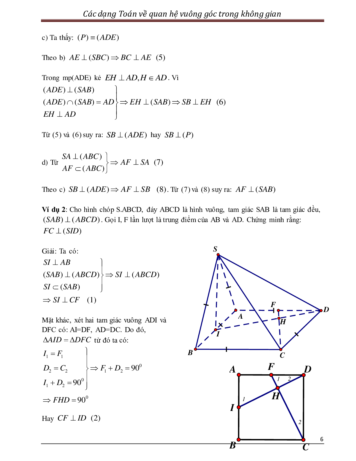 Các dạng toán quan hệ vuông góc trong không gian (trang 6)