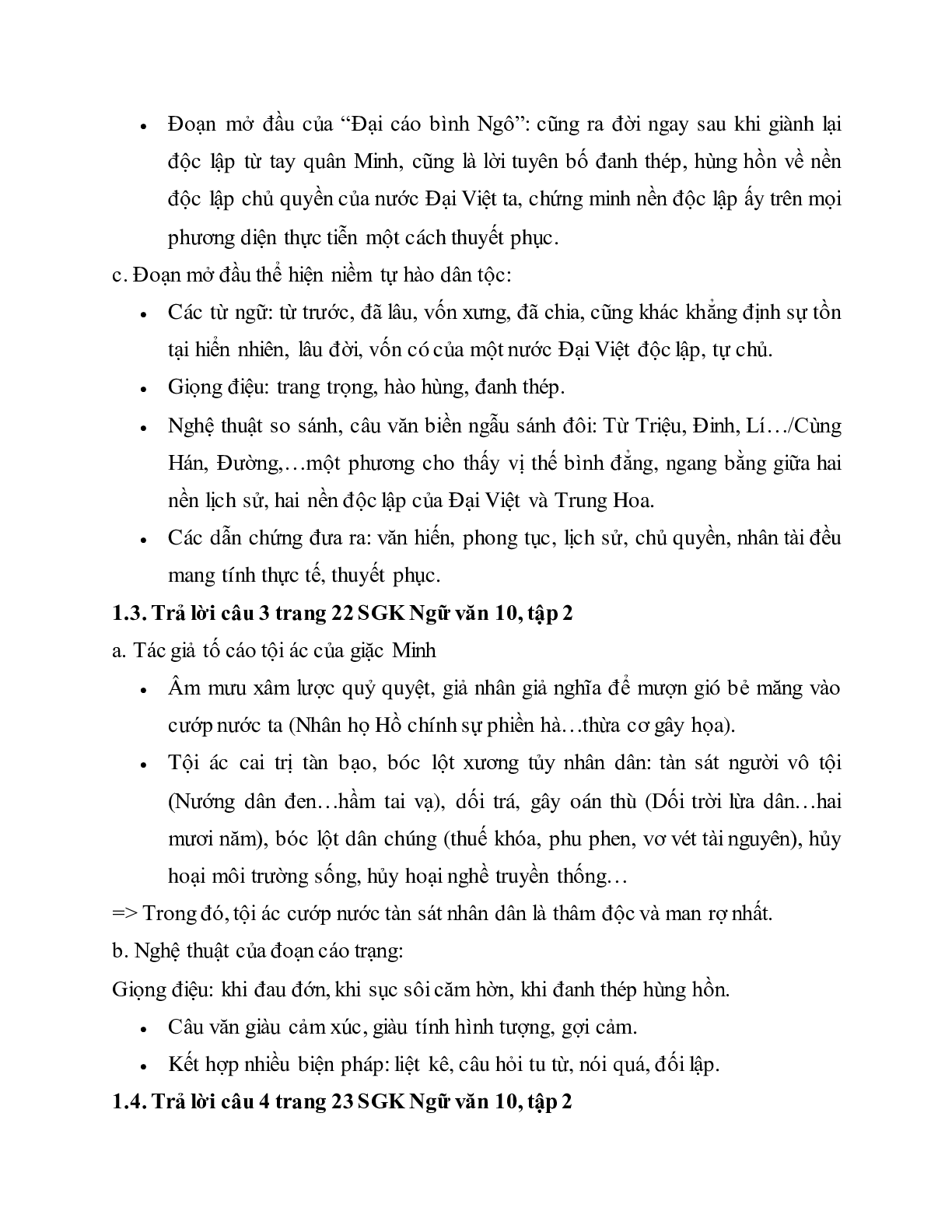Soạn bài Bình Ngô đại cáo – Phần 2: Tác phẩm - ngắn nhất Soạn văn 10 (trang 2)