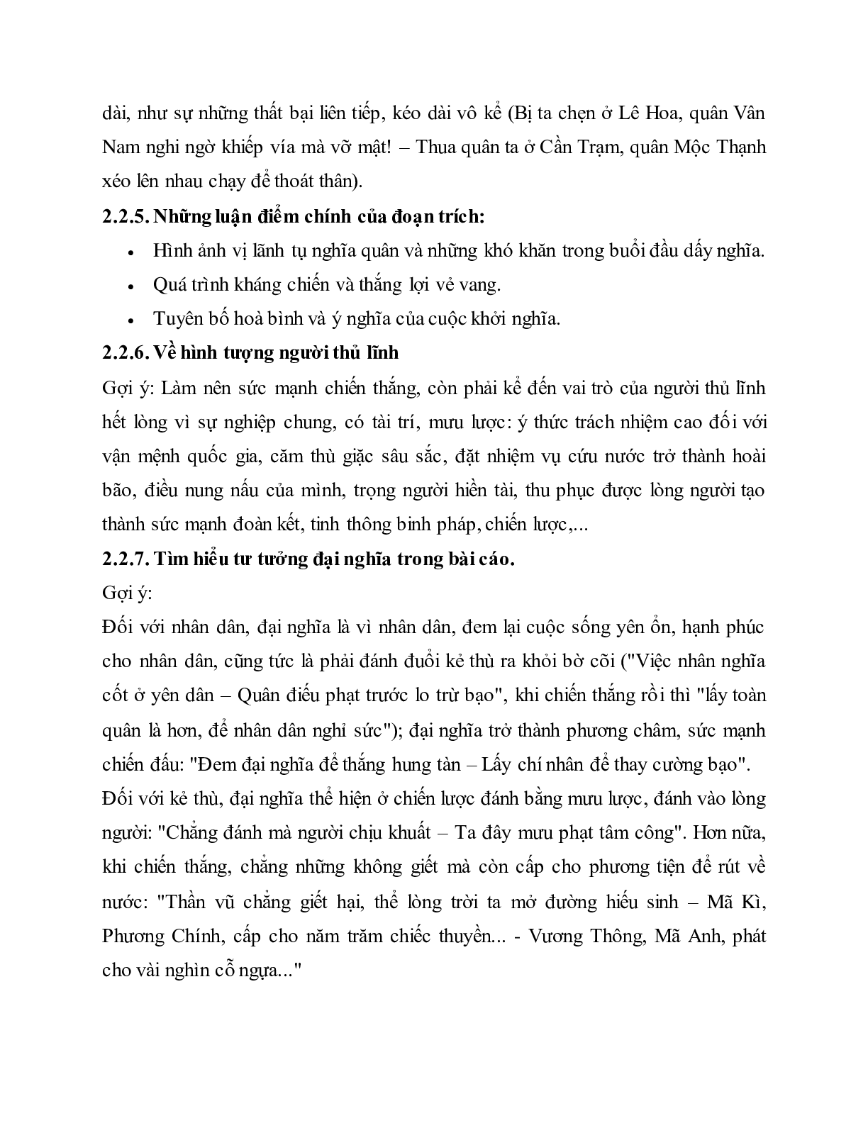 Soạn bài Bình Ngô đại cáo – Phần 2: Tác phẩm - ngắn nhất Soạn văn 10 (trang 8)