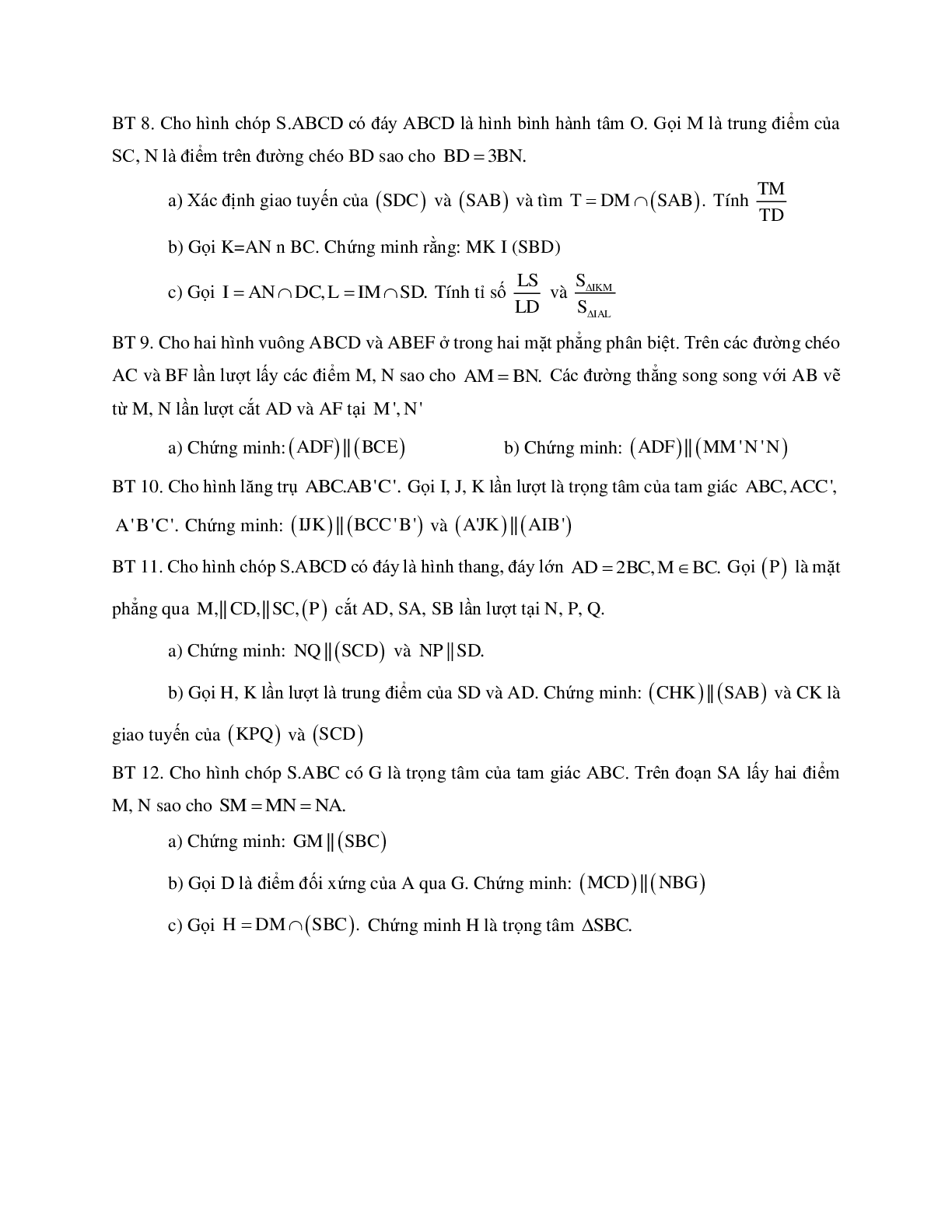 Phương pháp giải về Hai mặt phẳng song song 2023 (lý thuyết và bài tập) (trang 4)