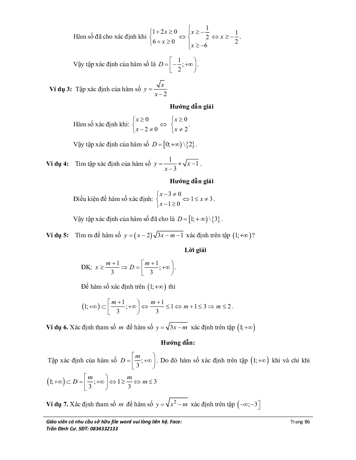 Phân loại và phương pháp giải bài tập về hàm số bậc nhất và bậc hai (trang 6)
