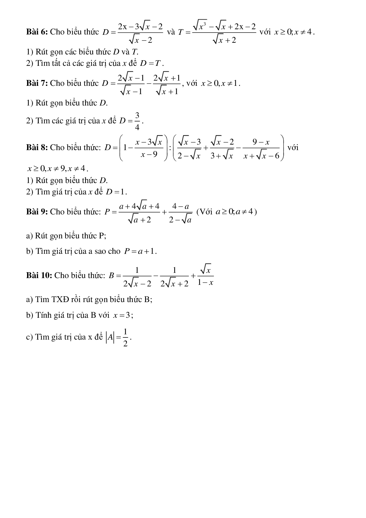 Phương pháp giải tìm x khi biết giá trị biểu thức chọn lọc (trang 7)