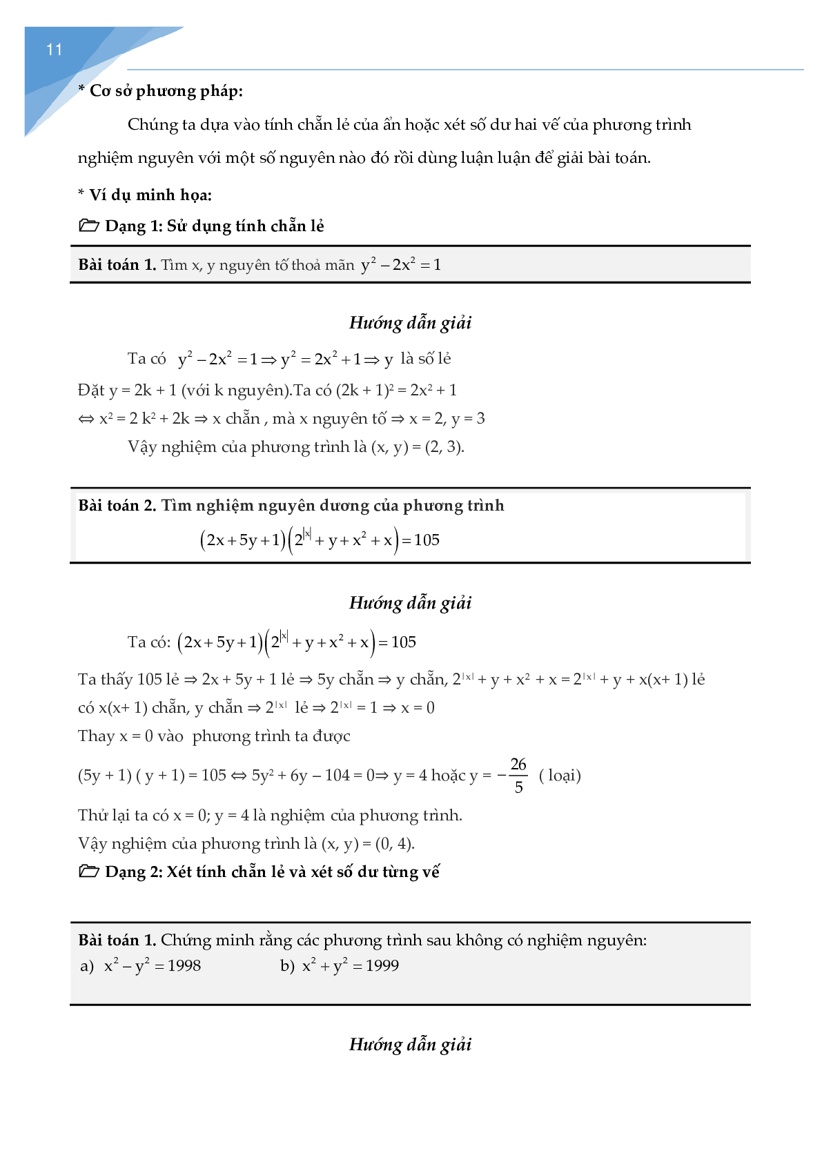 Chuyên đề phương trình nghiệm nguyên (trang 10)